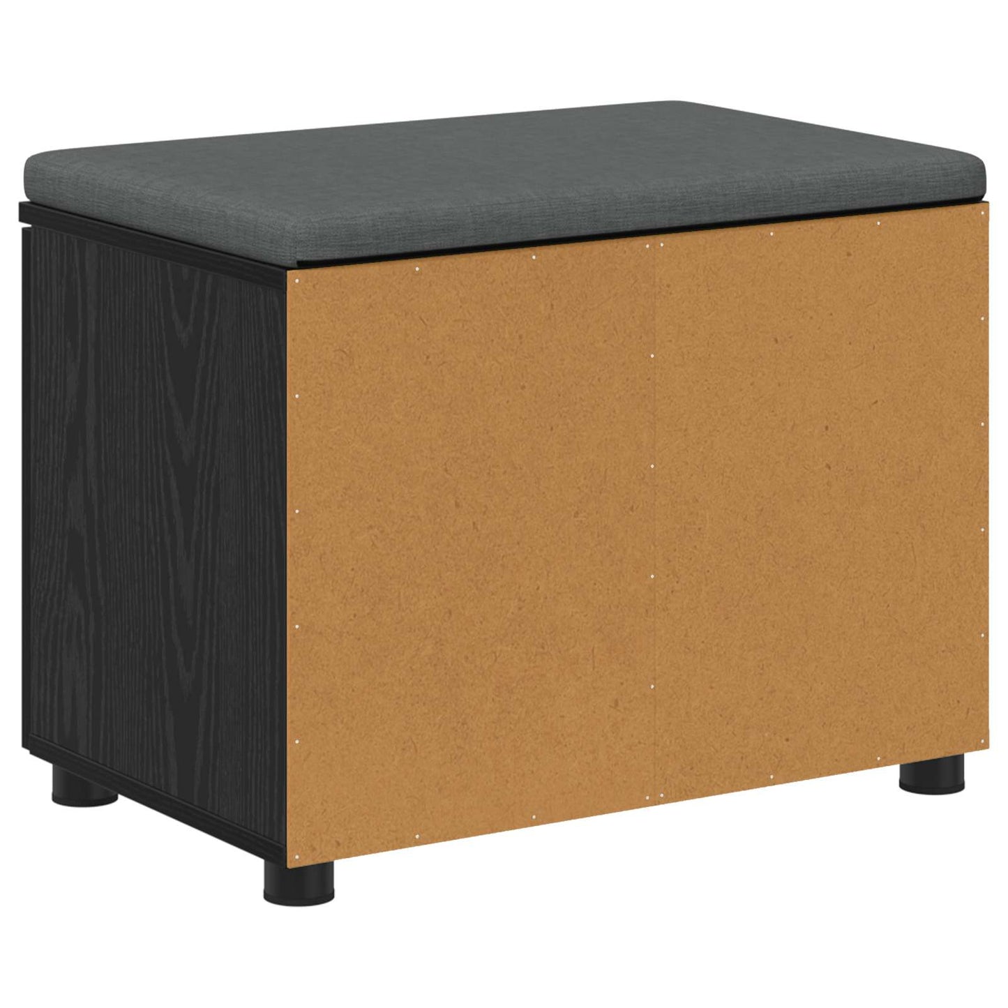 Gangbenk Svart Eik 60 x 38 x 46 cm Konstruert treverk og stoff