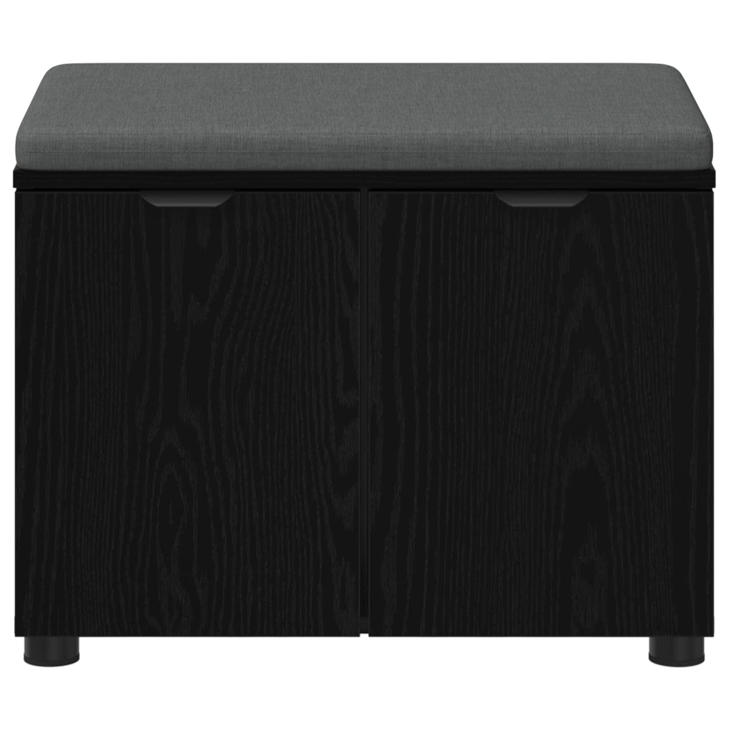 Gangbenk Svart Eik 60 x 38 x 46 cm Konstruert treverk og stoff