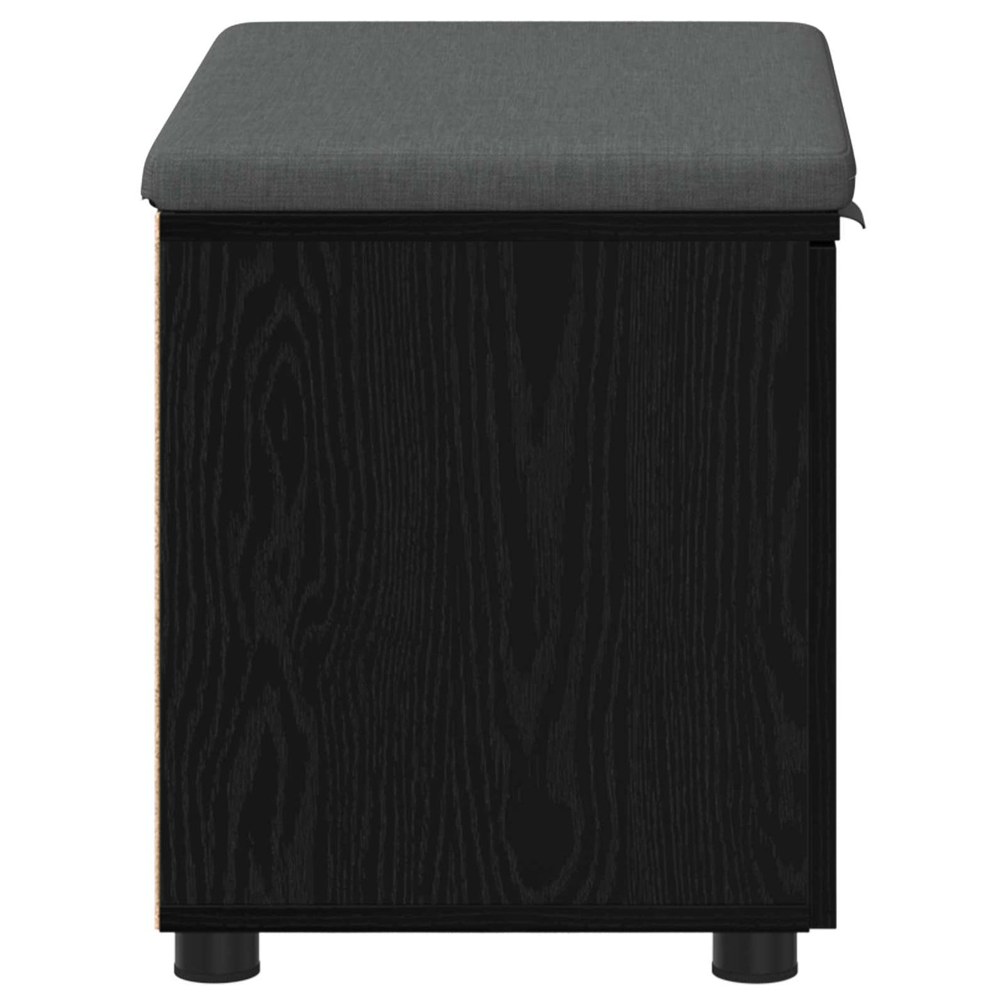 Gangbenk Svart Eik 60 x 38 x 46 cm Konstruert treverk og stoff