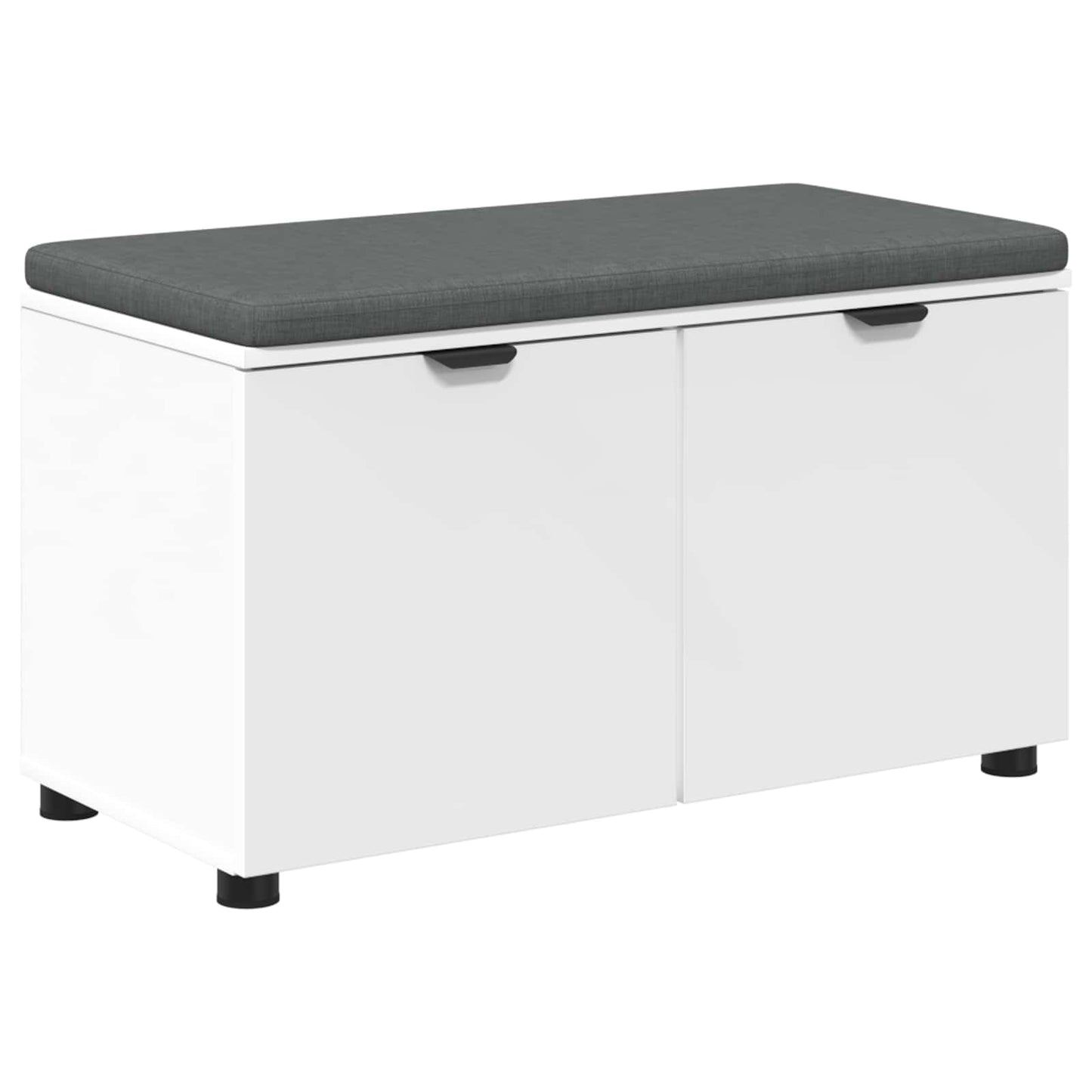 Gangbenk Hvit 80 x 38 x 46 cm Konstruert treverk og stoff