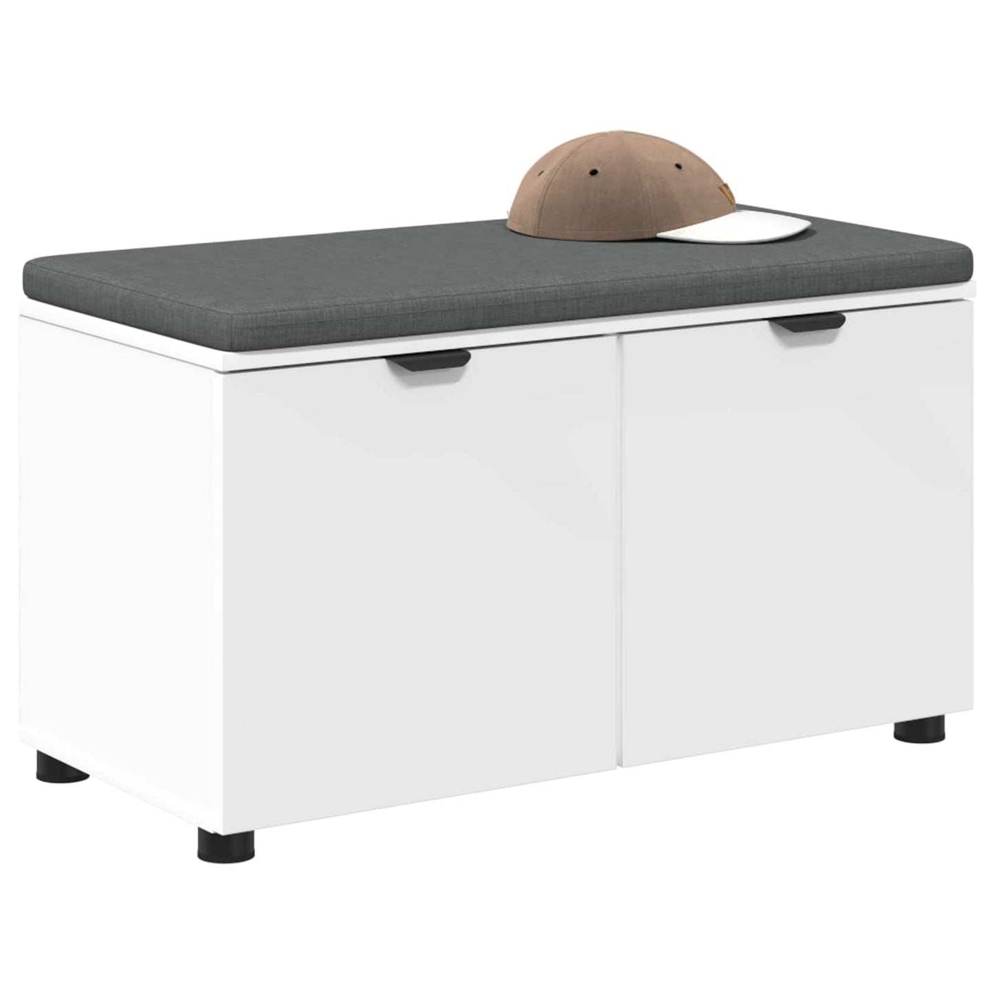 Gangbenk Hvit 80 x 38 x 46 cm Konstruert treverk og stoff