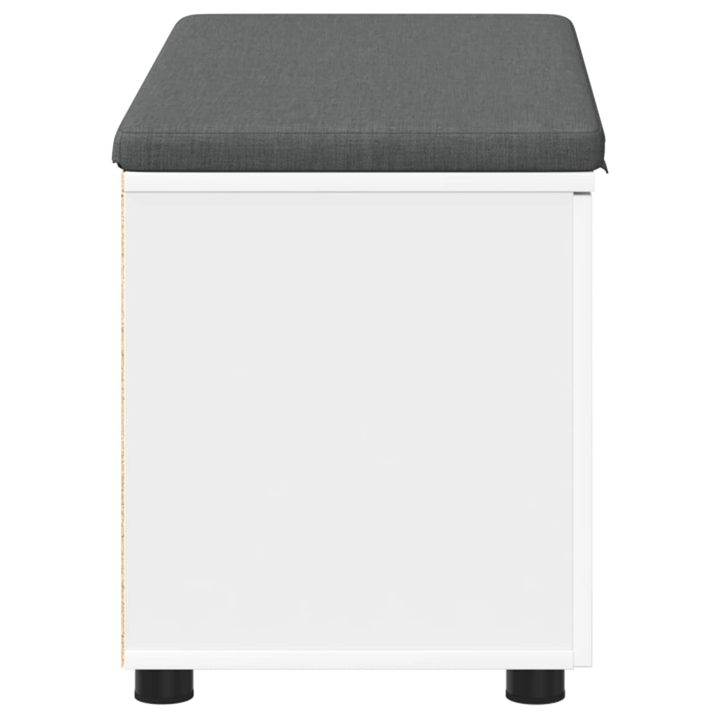 Gangbenk Hvit 80 x 38 x 46 cm Konstruert treverk og stoff