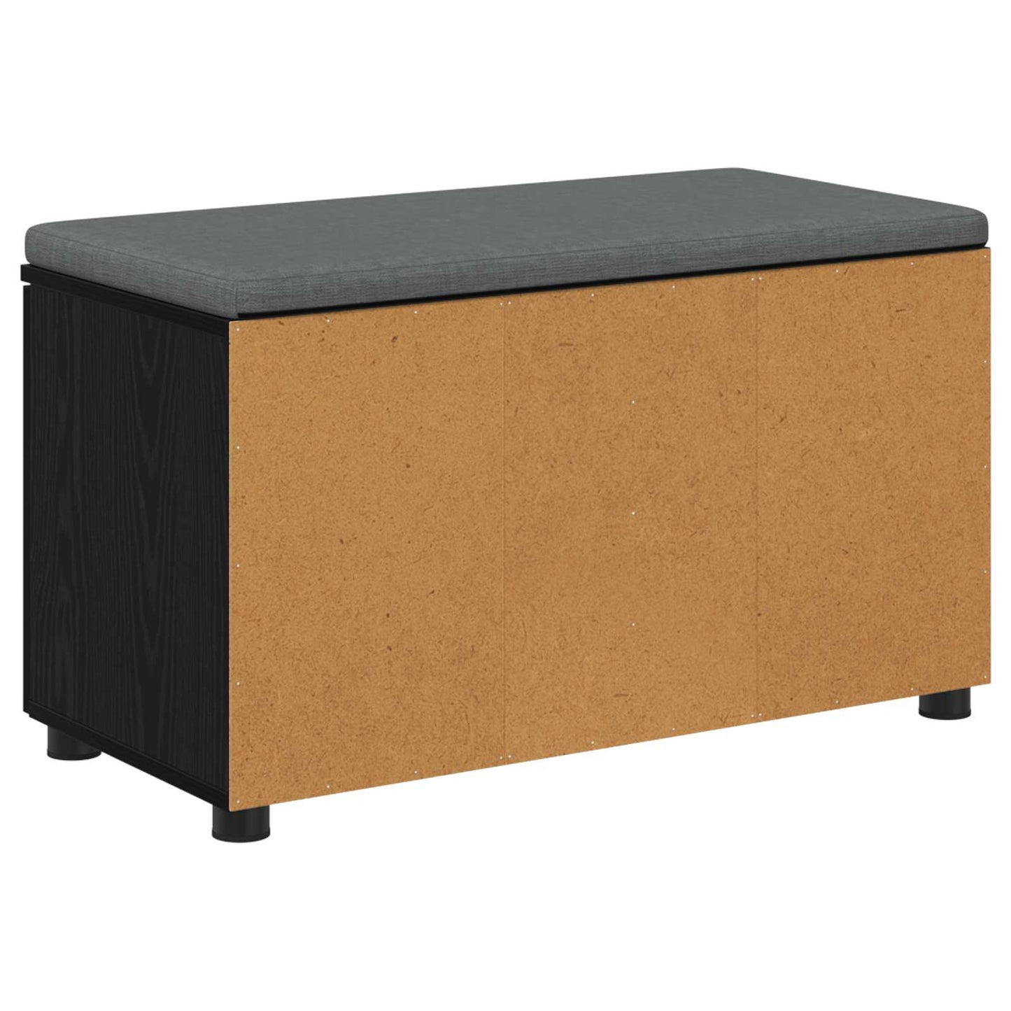 Gangbenk Svart Eik 80 x 38 x 46 cm Konstruert treverk og stoff