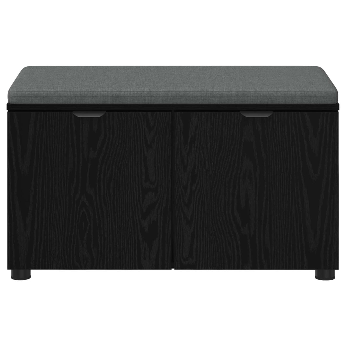 Gangbenk Svart Eik 80 x 38 x 46 cm Konstruert treverk og stoff