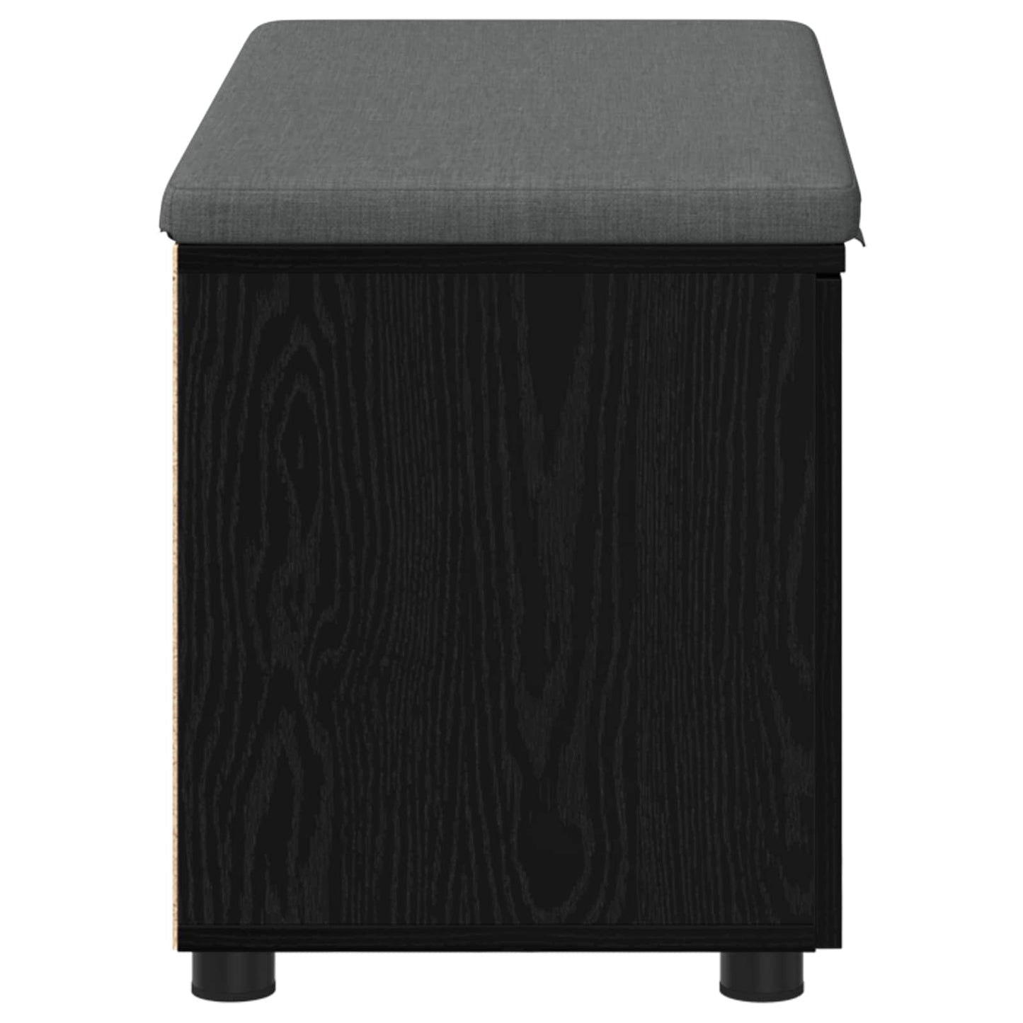 Gangbenk Svart Eik 80 x 38 x 46 cm Konstruert treverk og stoff
