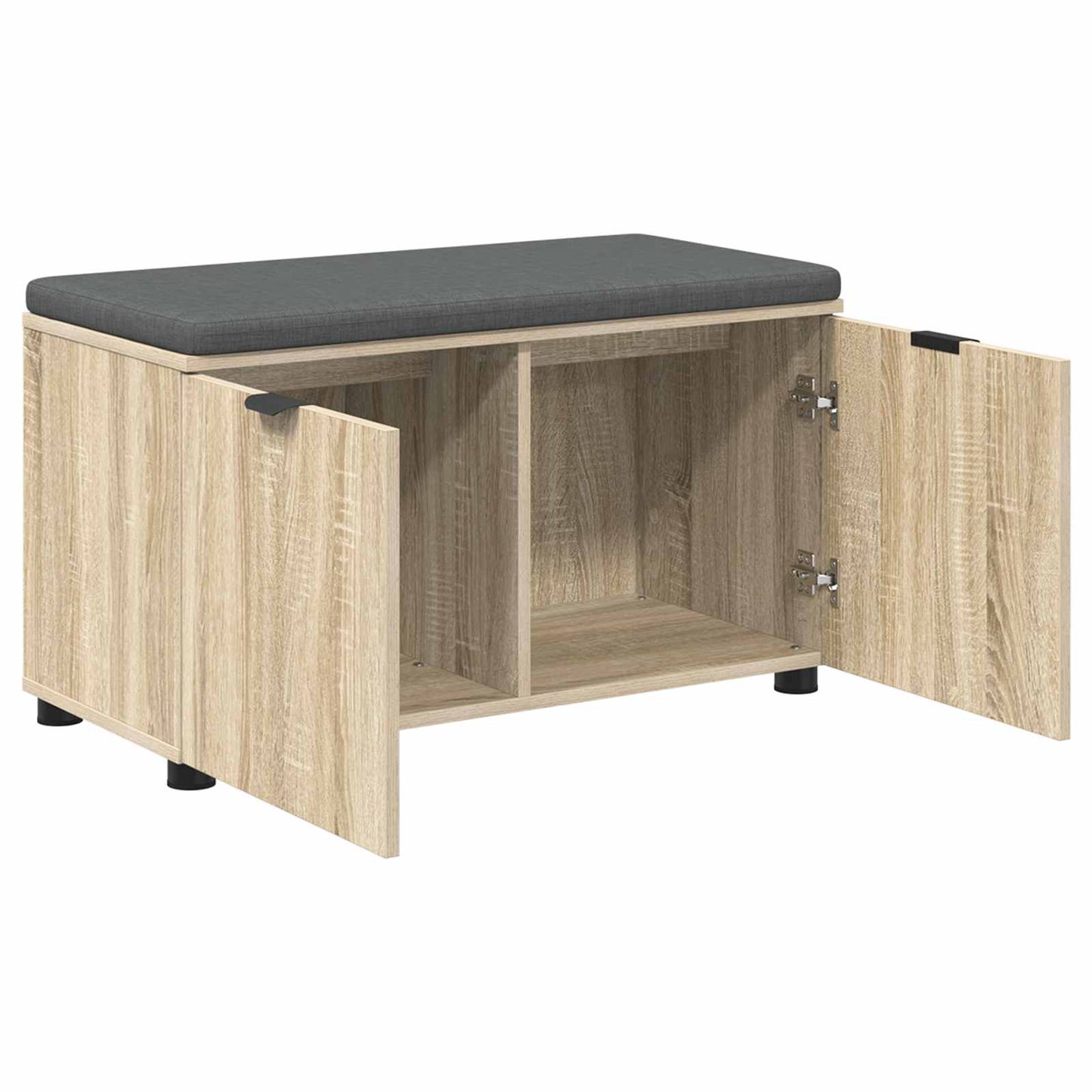 Gangbenk Sonoma eik 80 x 38 x 46 cm Konstruert treverk og stoff
