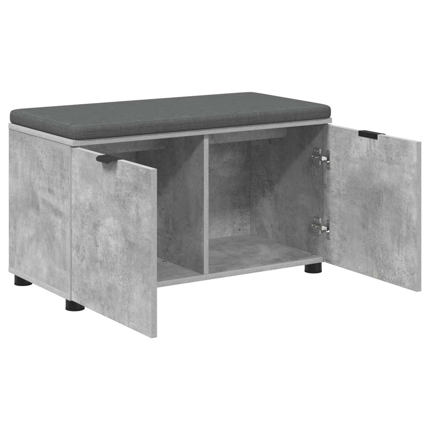Gangbenk BetongGrå 80 x 38 x 46 cm Konstruert treverk og stoff