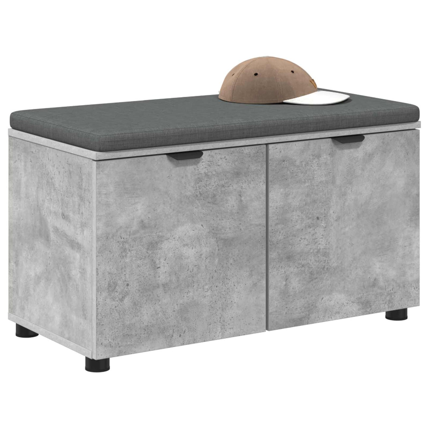 Gangbenk BetongGrå 80 x 38 x 46 cm Konstruert treverk og stoff