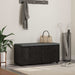 Gangbenk Svart Eik 100 x 38 x 46 cm Konstruert treverk og stoff