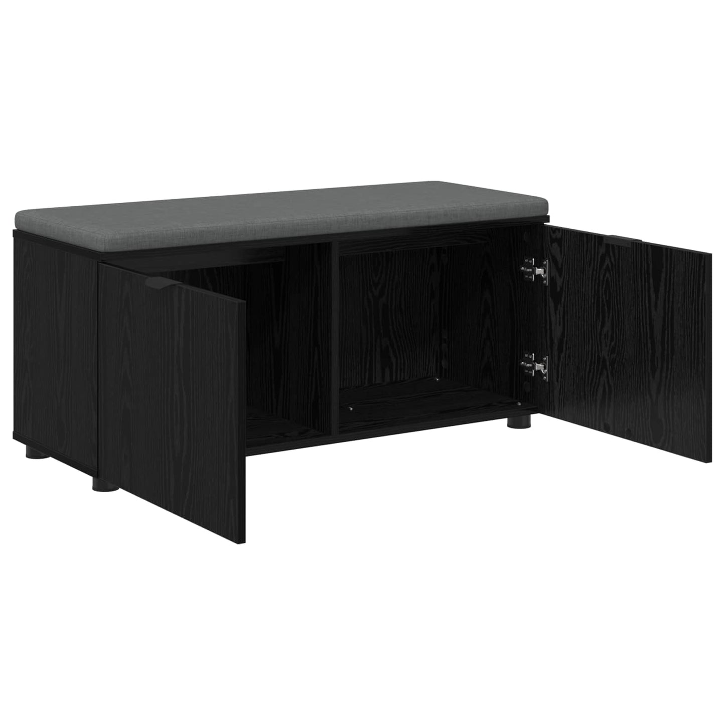 Gangbenk Svart Eik 100 x 38 x 46 cm Konstruert treverk og stoff