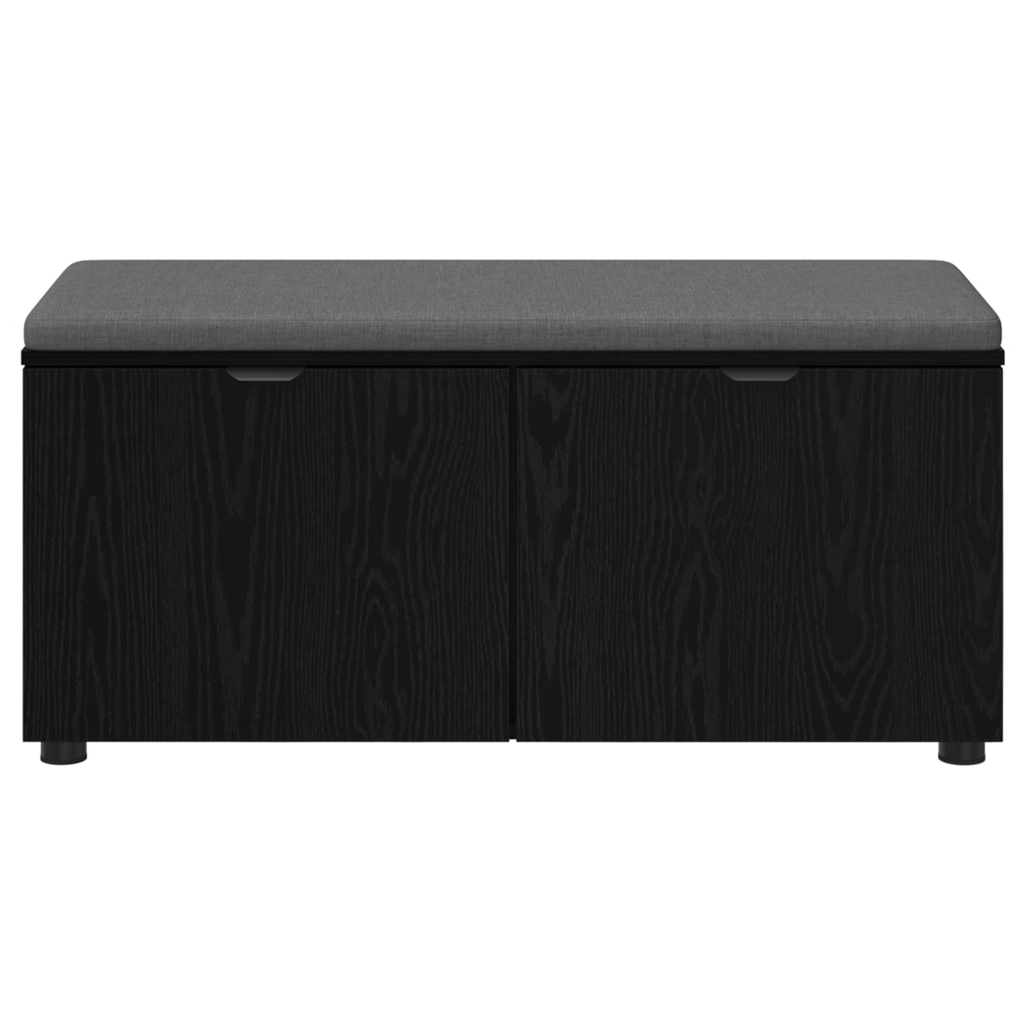 Gangbenk Svart Eik 100 x 38 x 46 cm Konstruert treverk og stoff