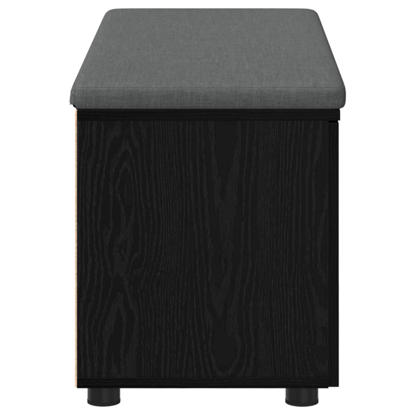 Gangbenk Svart Eik 100 x 38 x 46 cm Konstruert treverk og stoff