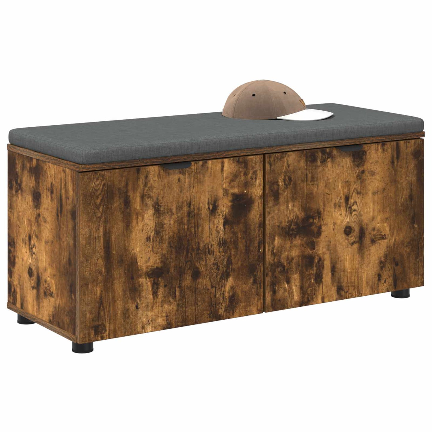 Gangbenk Røkt Eik 100 x 38 x 46 cm Konstruert treverk og stoff