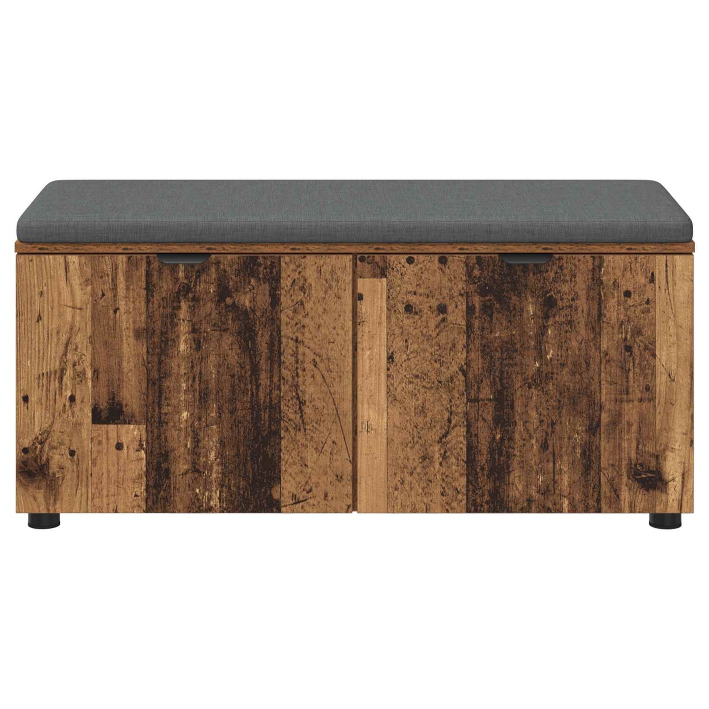 Gangbenk med pute med hylle Gammelt tre 100 x 38 x 46 cm