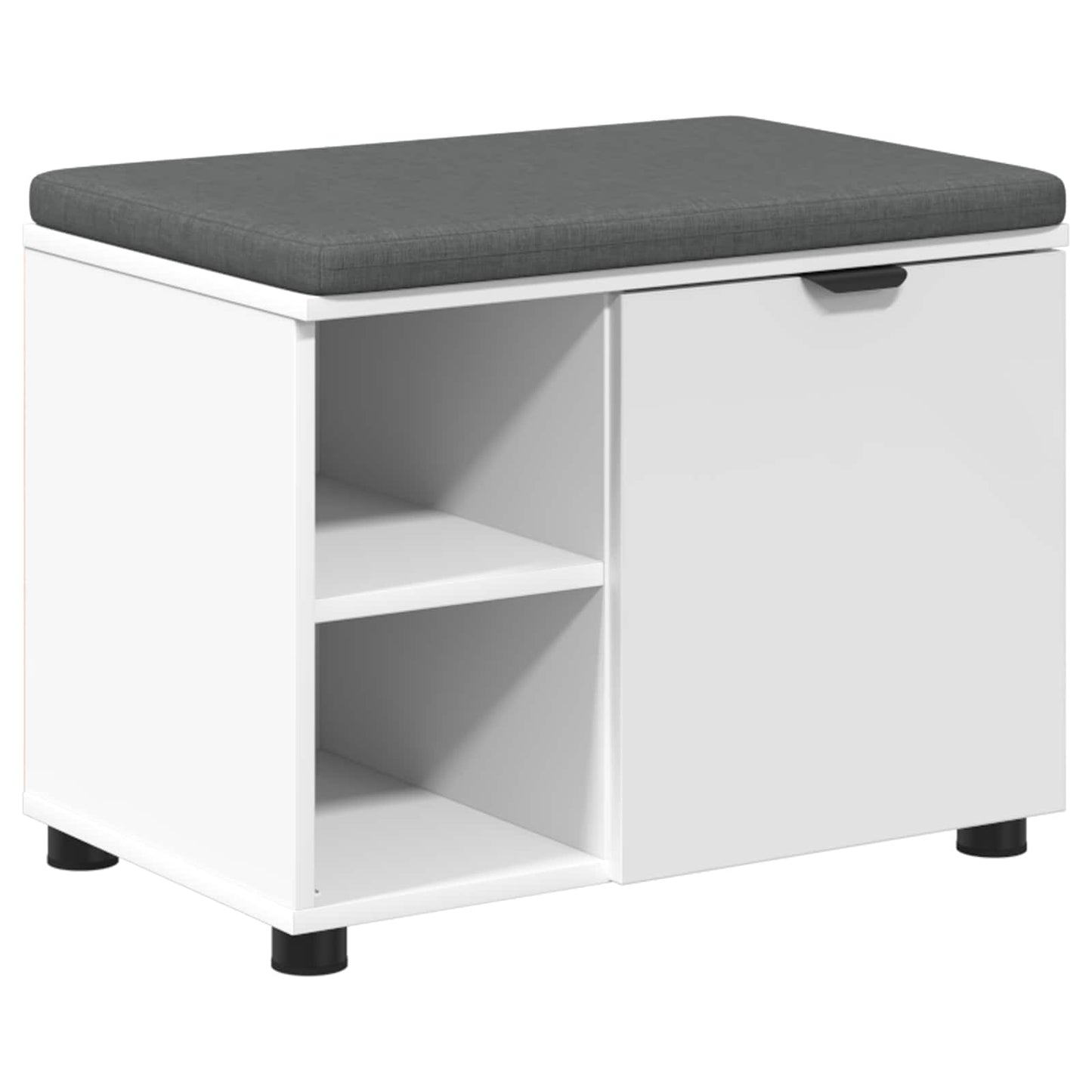 Gangbenk Hvit 60 x 38 x 46 cm Konstruert treverk og stoff