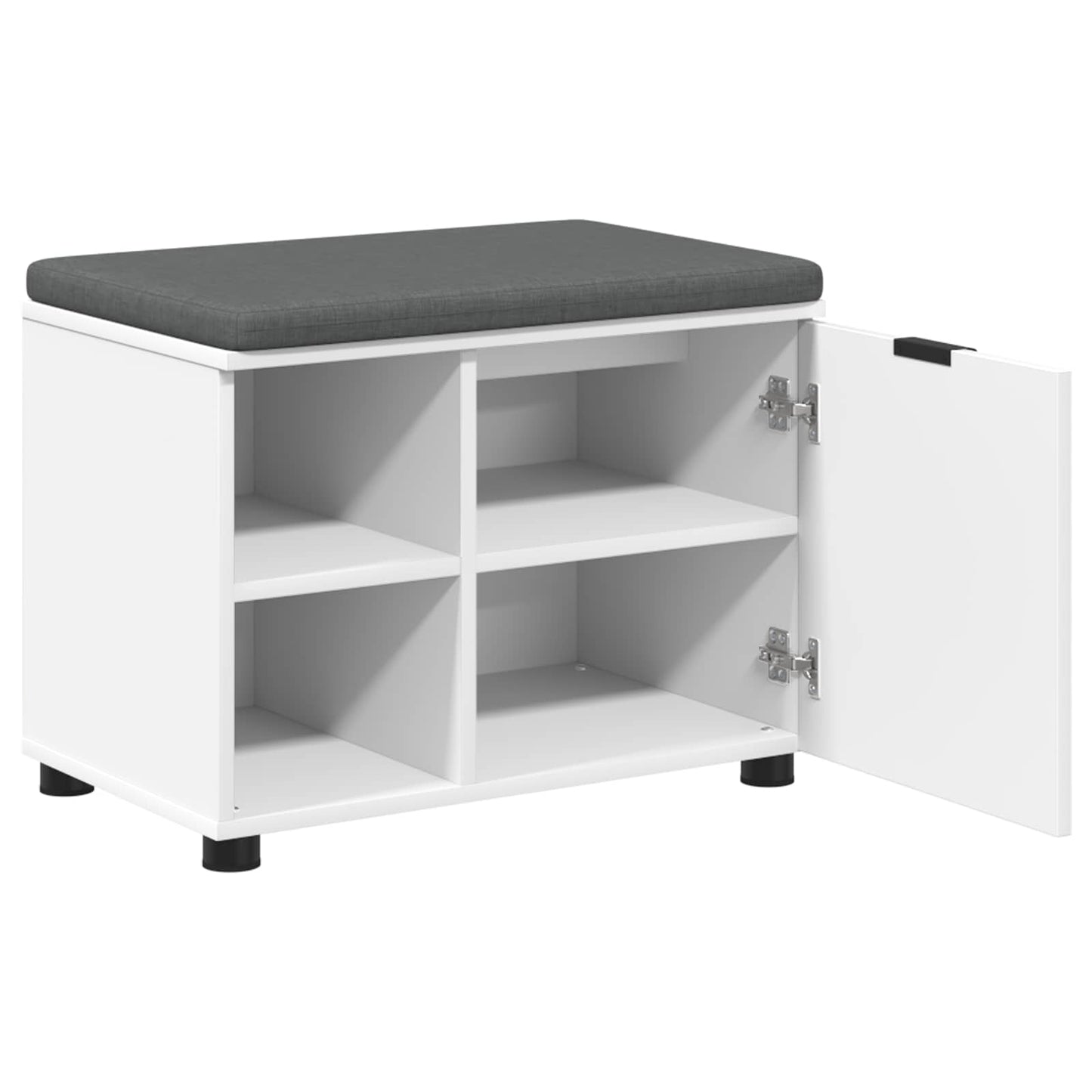 Gangbenk Hvit 60 x 38 x 46 cm Konstruert treverk og stoff