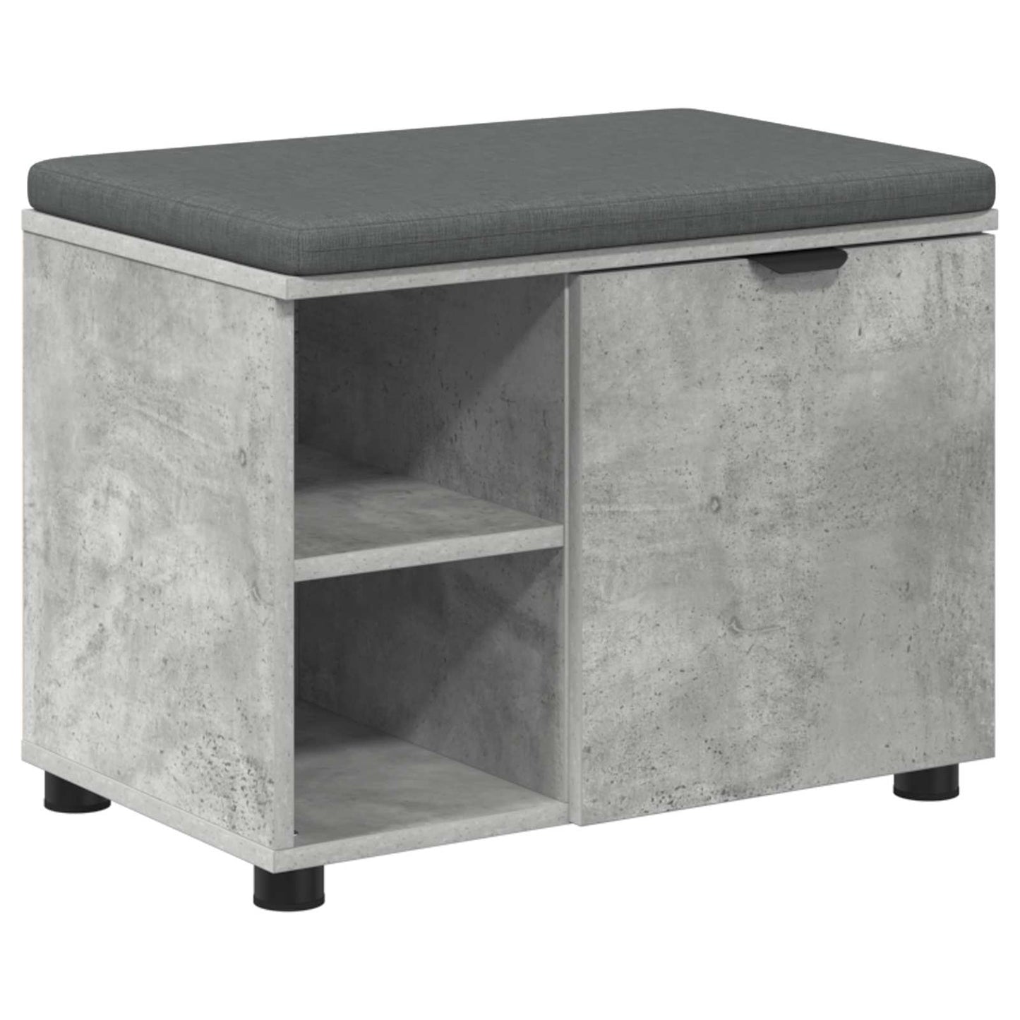 Gangbenk BetongGrå 60 x 38 x 46 cm Konstruert treverk og stoff