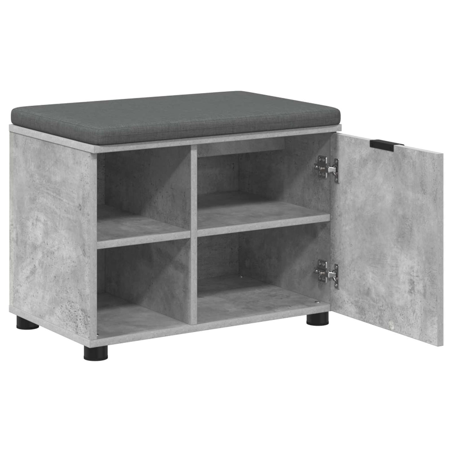 Gangbenk BetongGrå 60 x 38 x 46 cm Konstruert treverk og stoff
