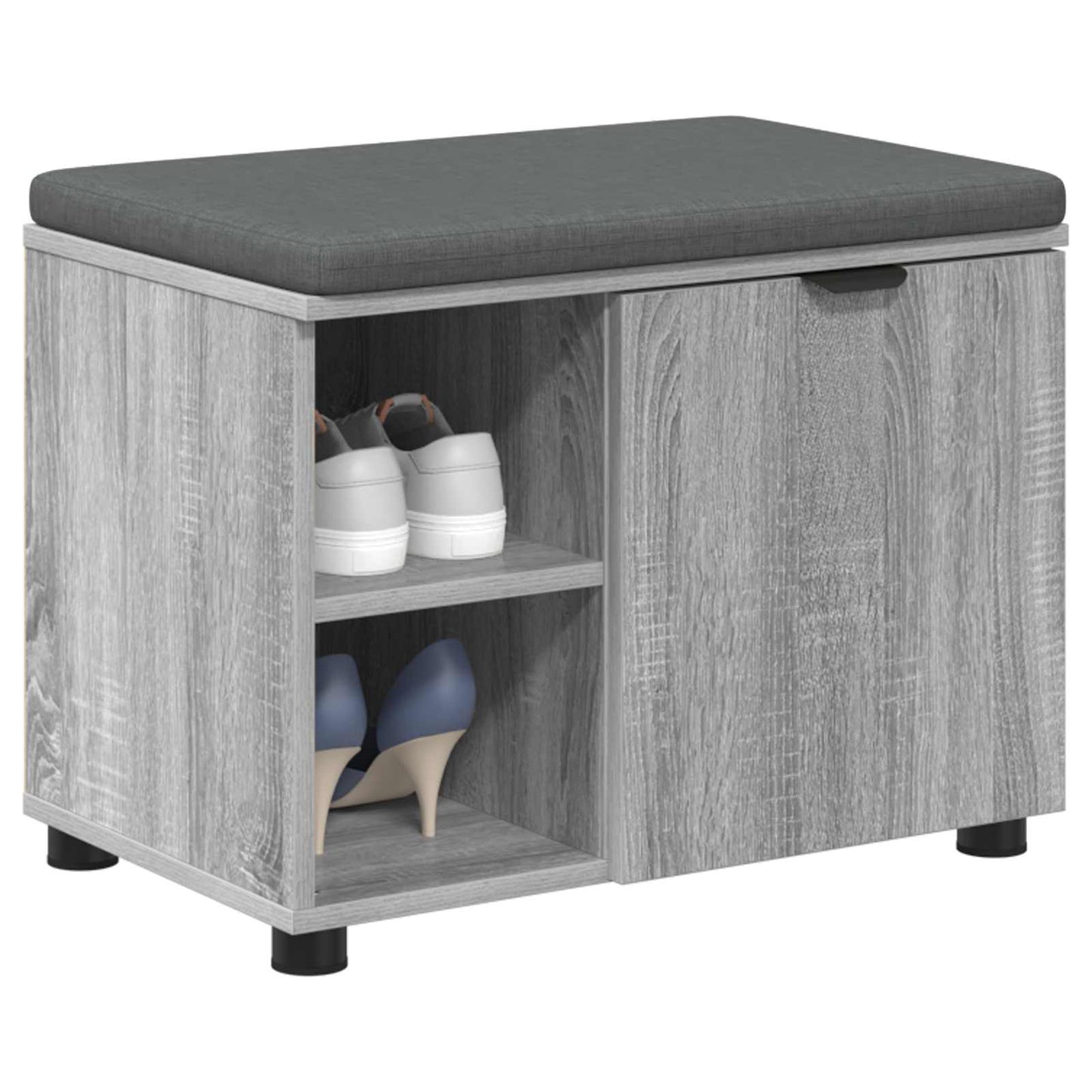 Gangbenk Grå Sonoma 60 x 38 x 46 cm Konstruert treverk og stoff