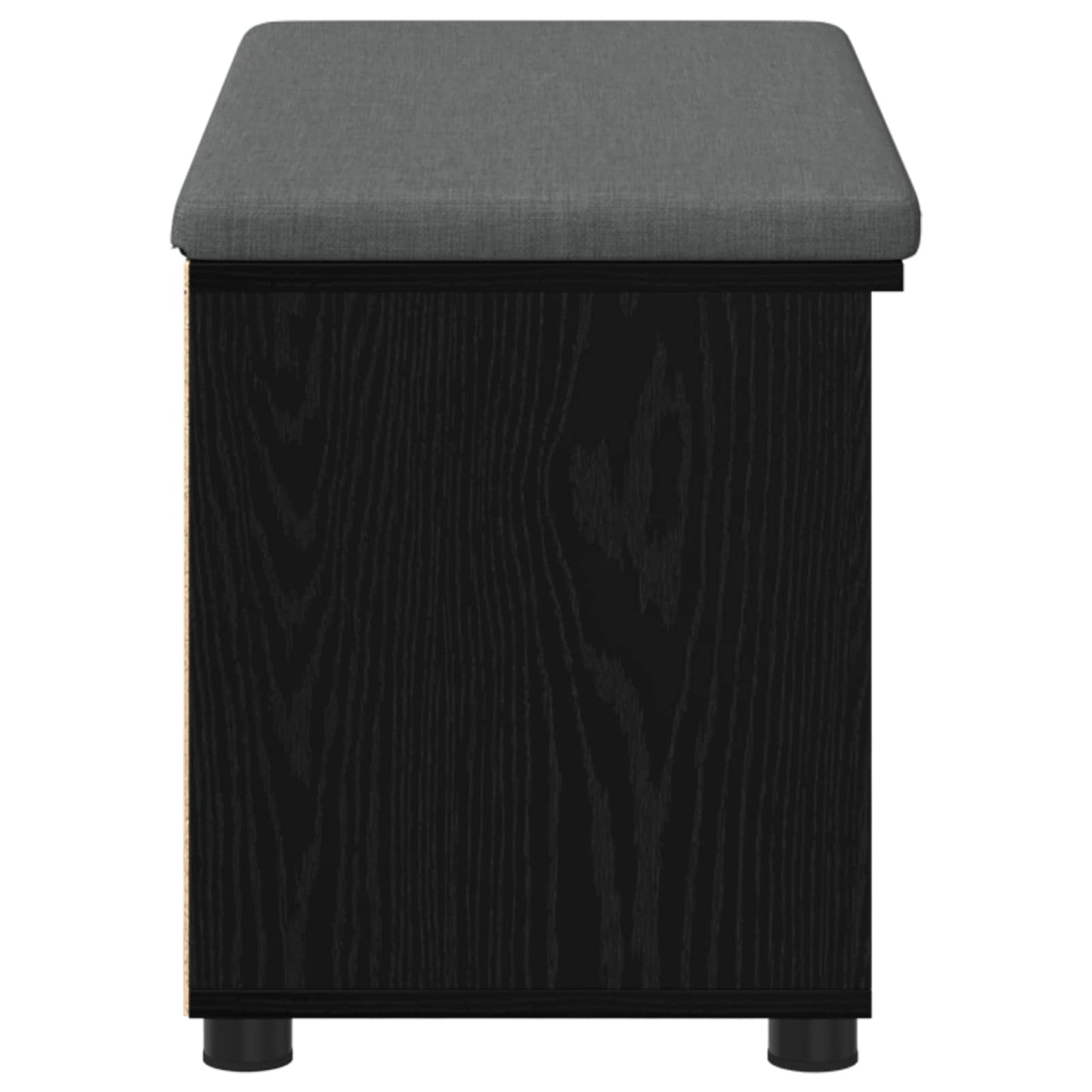 Gangbenk Svart Eik 80 x 38 x 46 cm Konstruert treverk og stoff