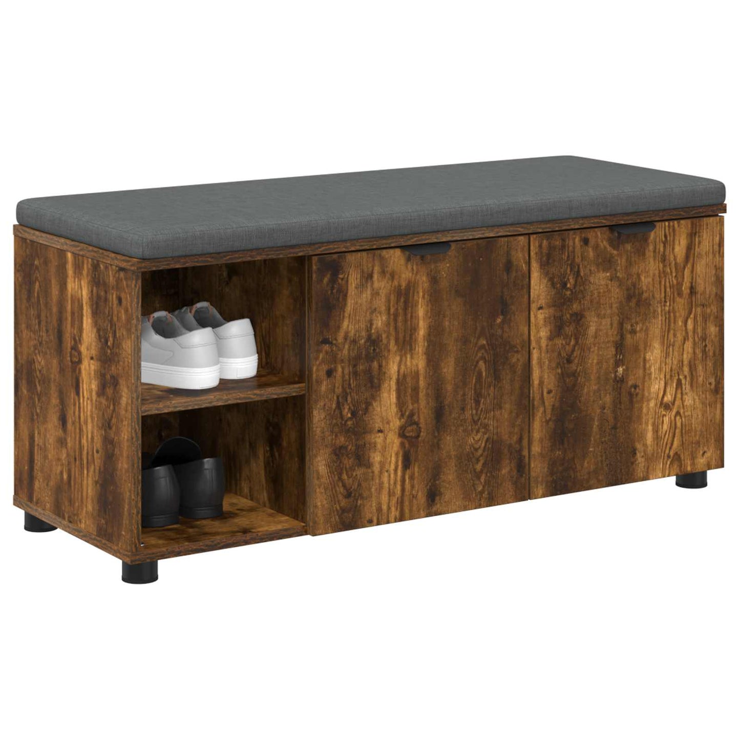 Gangbenk Røkt Eik 100 x 38 x 46 cm Konstruert treverk og stoff
