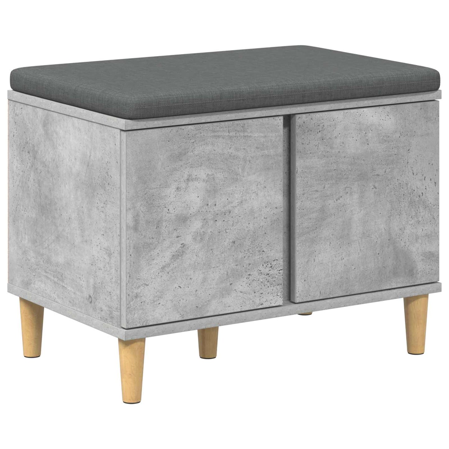 Gangbenk BetongGrå 60 x 38 x 46 cm Konstruert treverk og stoff