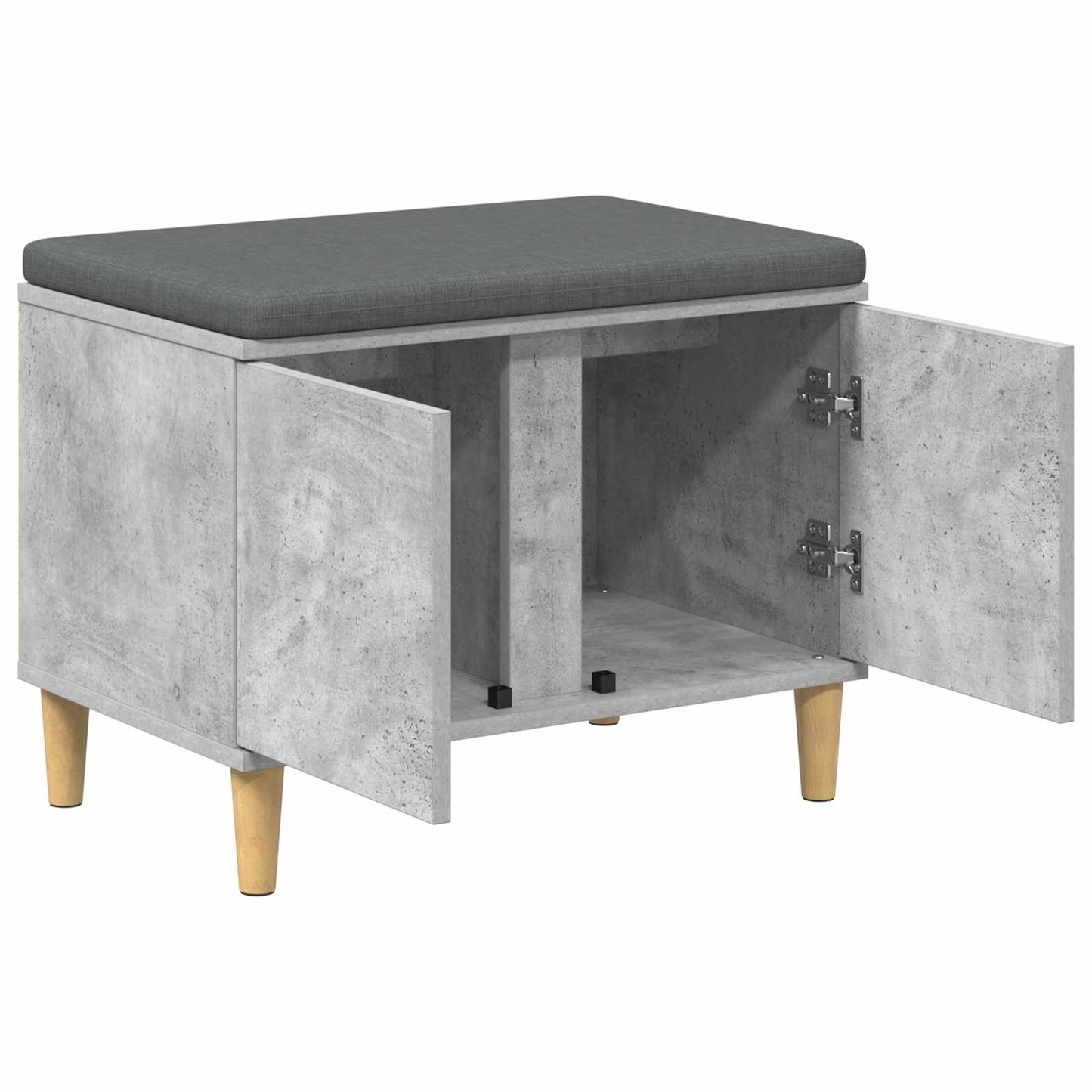 Gangbenk BetongGrå 60 x 38 x 46 cm Konstruert treverk og stoff