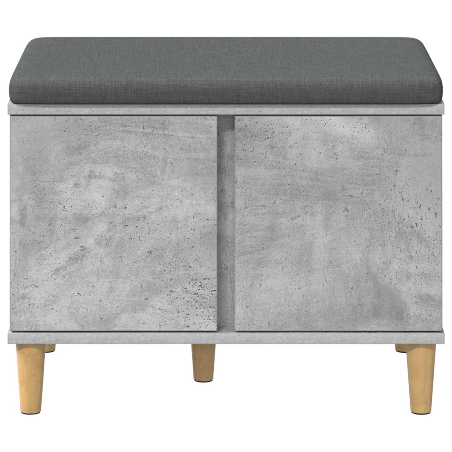 Gangbenk BetongGrå 60 x 38 x 46 cm Konstruert treverk og stoff