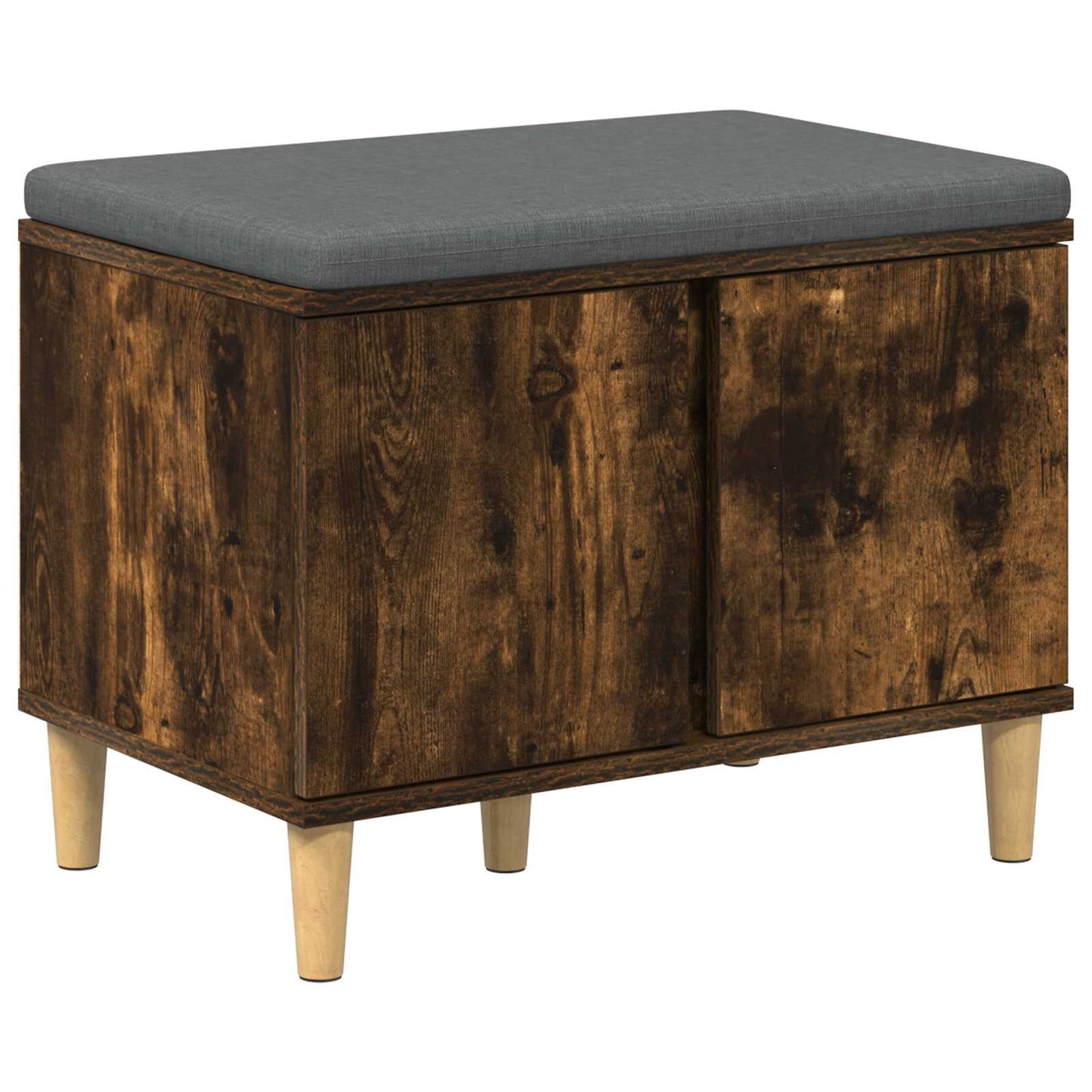 Gangbenk Røkt Eik 60 x 38 x 46 cm Konstruert treverk og stoff