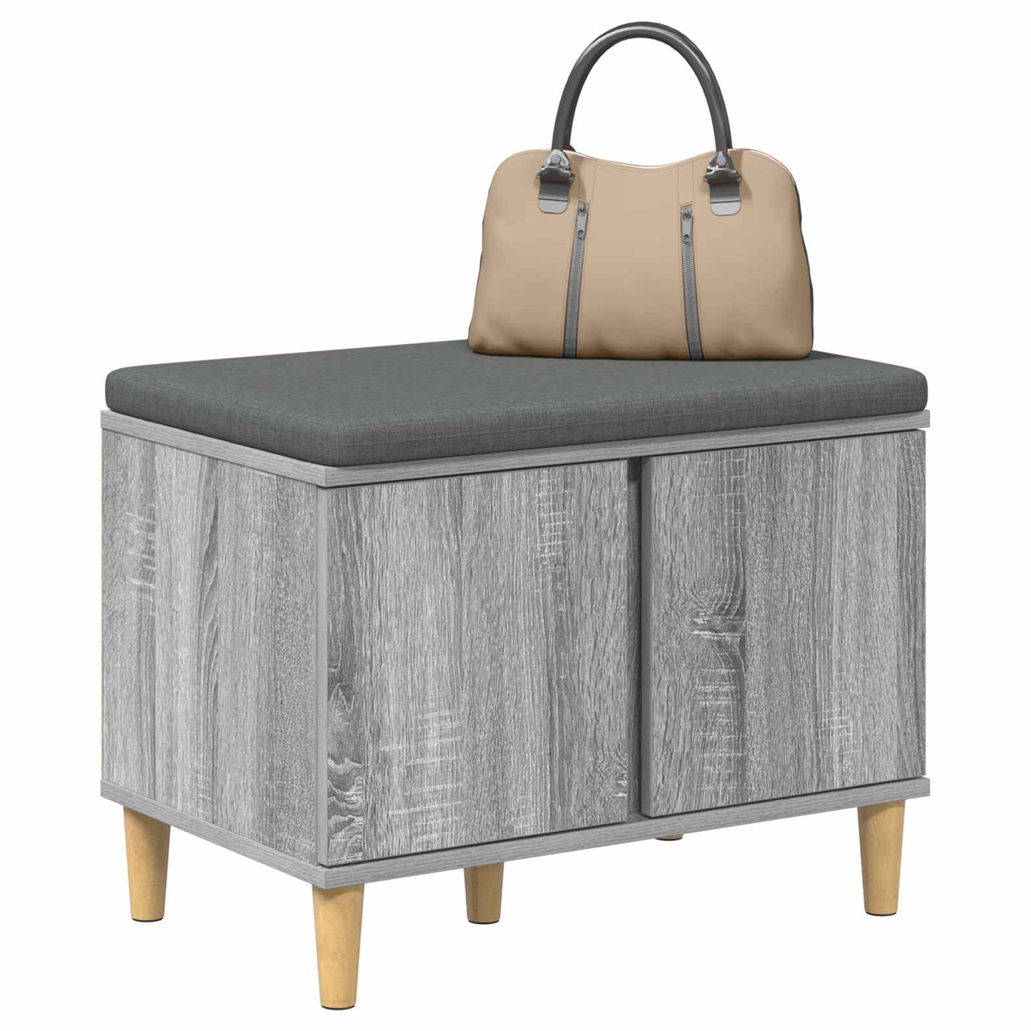 Gangbenk Grå Sonoma 60 x 38 x 46 cm Konstruert treverk og stoff