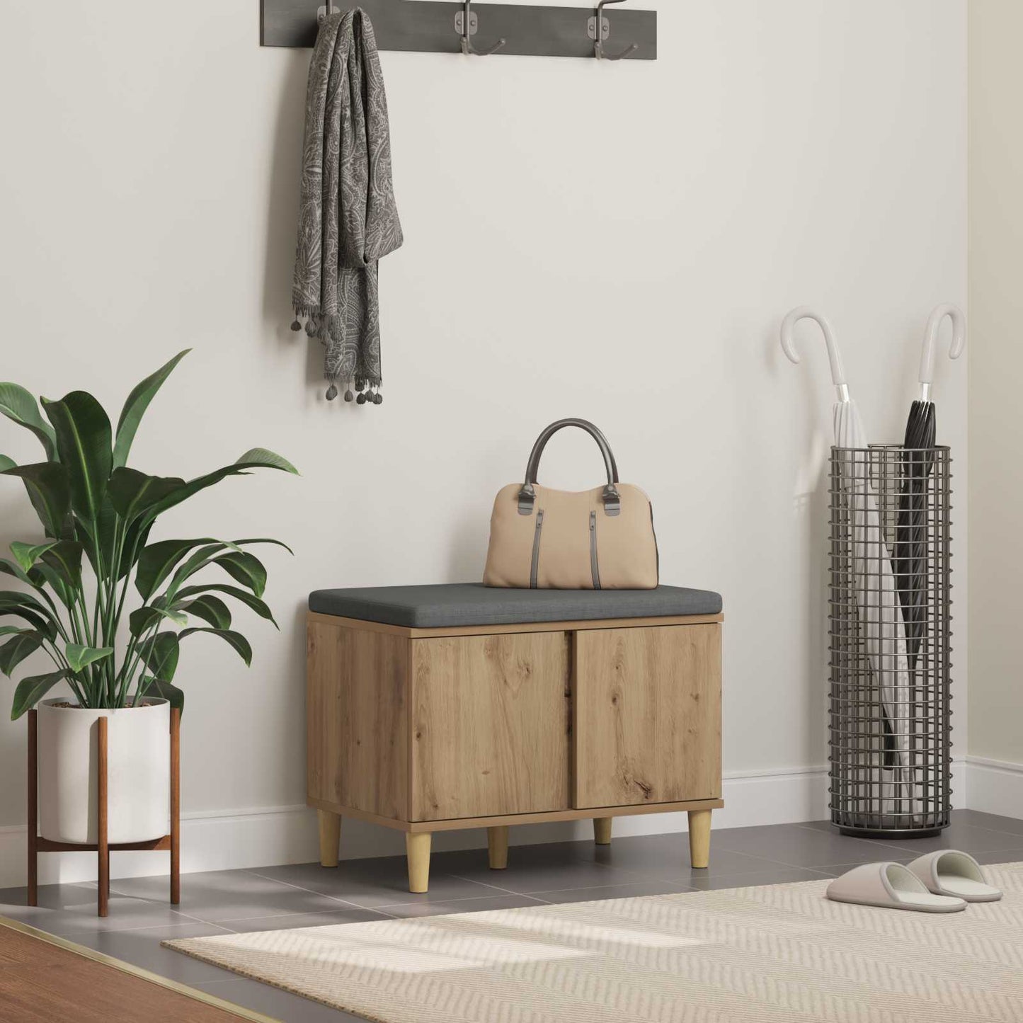 Gangbenk Artisan Eik 60 x 38 x 46 cm