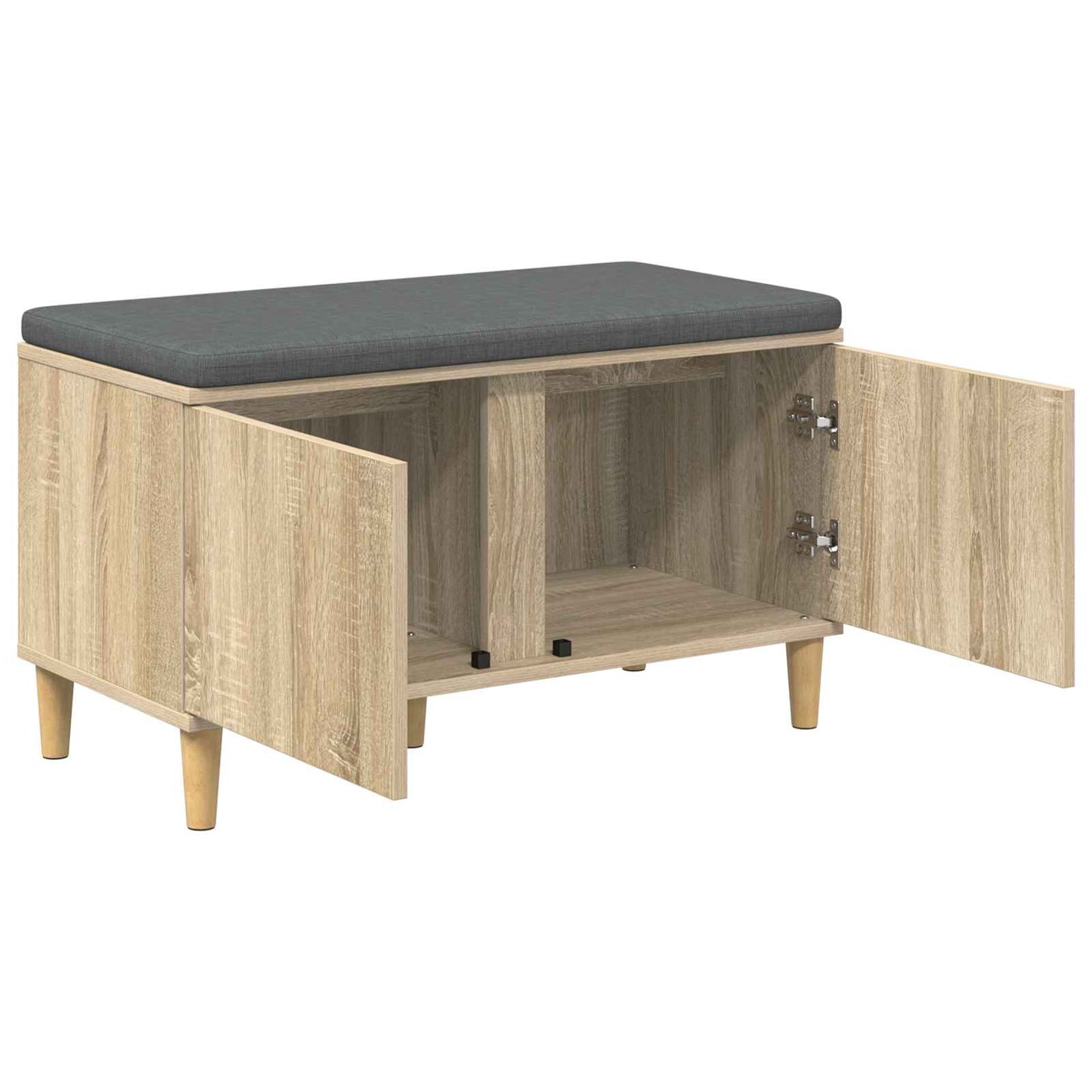 Gangbenk Sonoma eik 80 x 38 x 46 cm Konstruert treverk og stoff