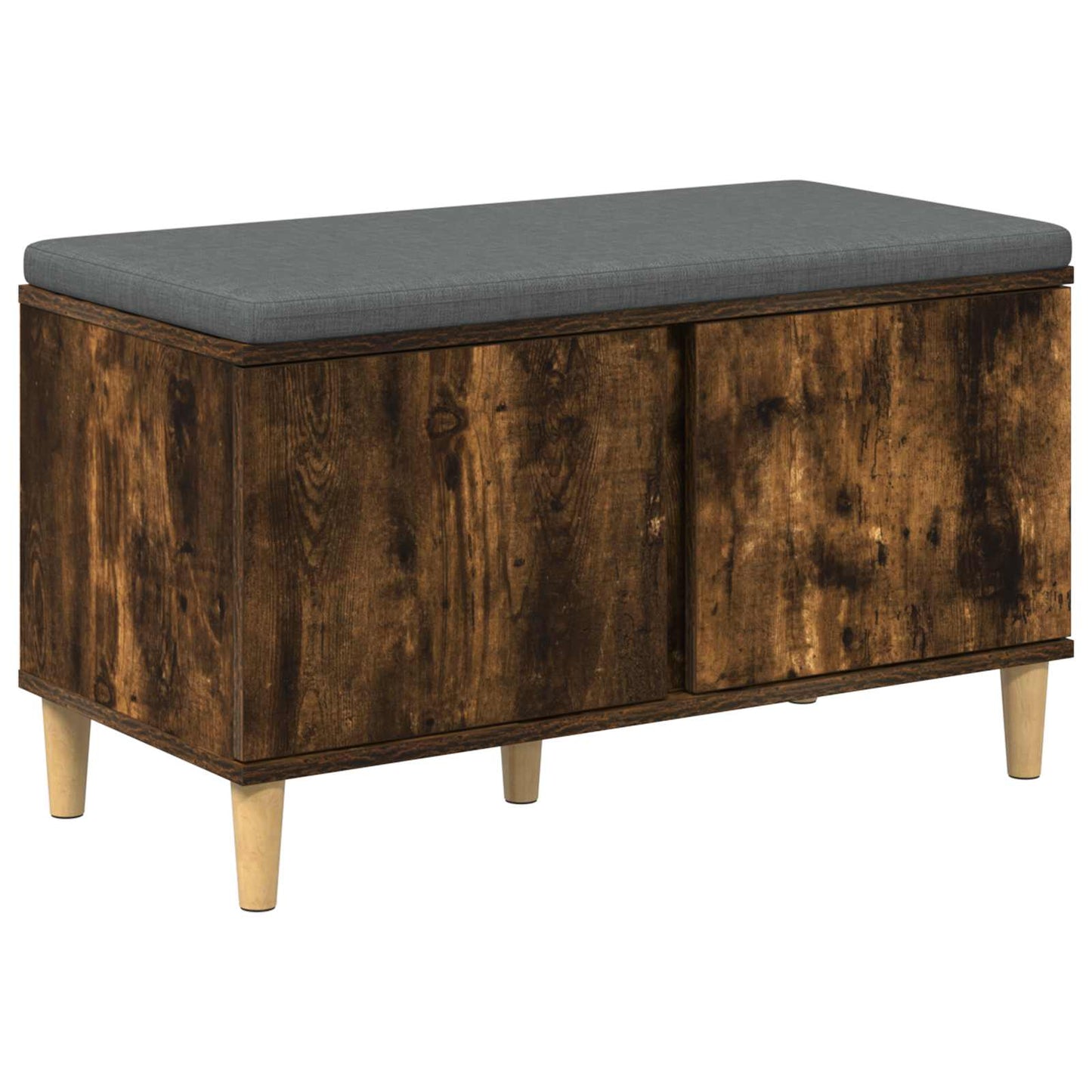 Gangbenk Røkt Eik 80 x 38 x 46 cm Konstruert treverk og stoff