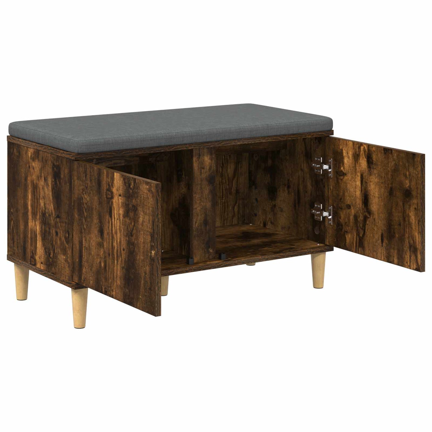 Gangbenk Røkt Eik 80 x 38 x 46 cm Konstruert treverk og stoff