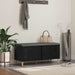 Gangbenk Svart Eik 100 x 38 x 46 cm Konstruert treverk og stoff