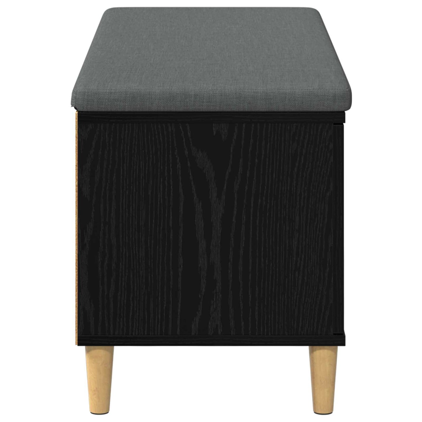 Gangbenk Svart Eik 100 x 38 x 46 cm Konstruert treverk og stoff