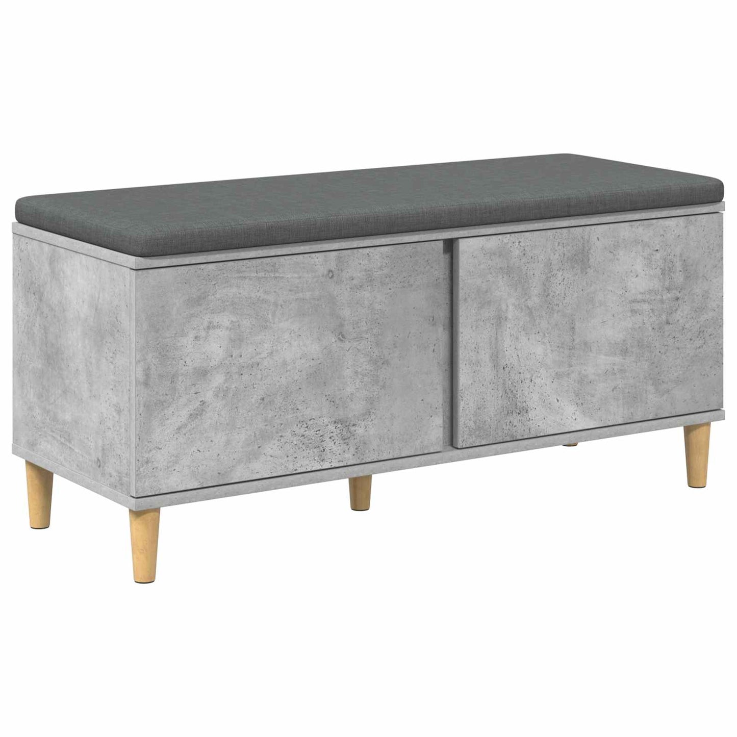 Gangbenk BetongGrå 100 x 38 x 46 cm Konstruert treverk og stoff