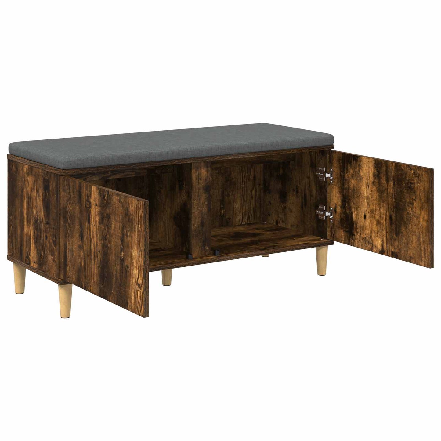 Gangbenk Røkt Eik 100 x 38 x 46 cm Konstruert treverk og stoff