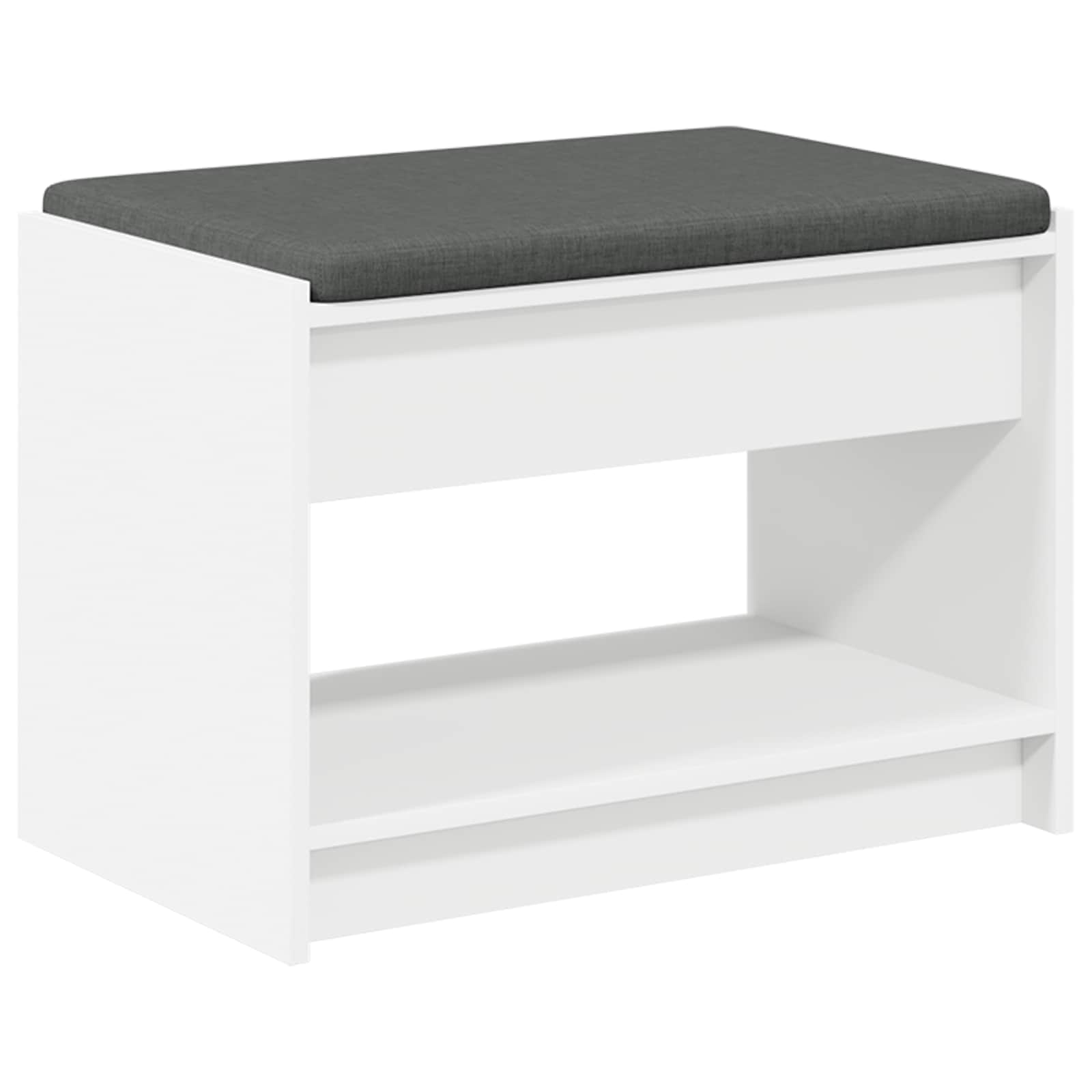 Gangbenk Hvit 63 x 38 x 45 cm Konstruert treverk og stoff vidaXL