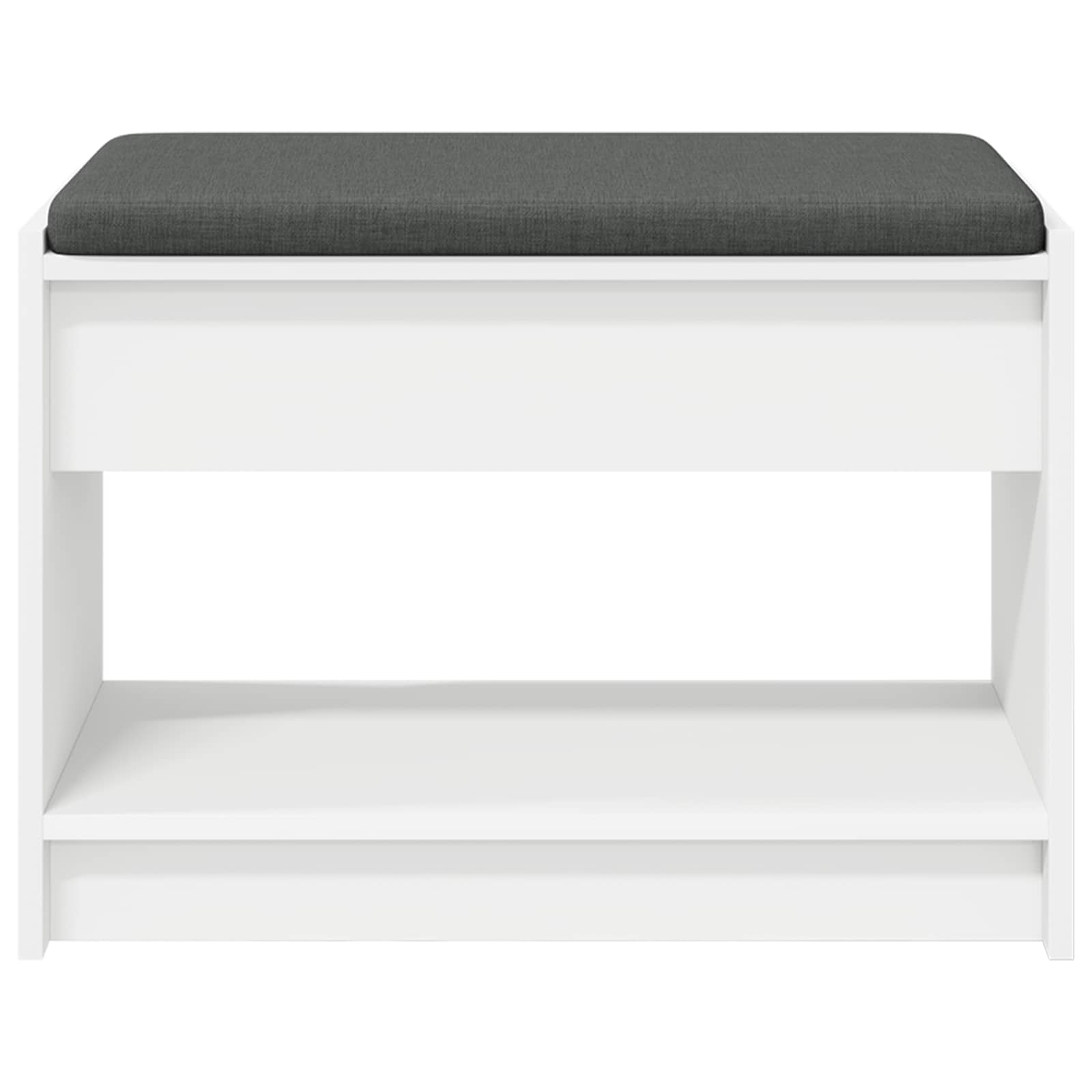 Gangbenk Hvit 63 x 38 x 45 cm Konstruert treverk og stoff vidaXL