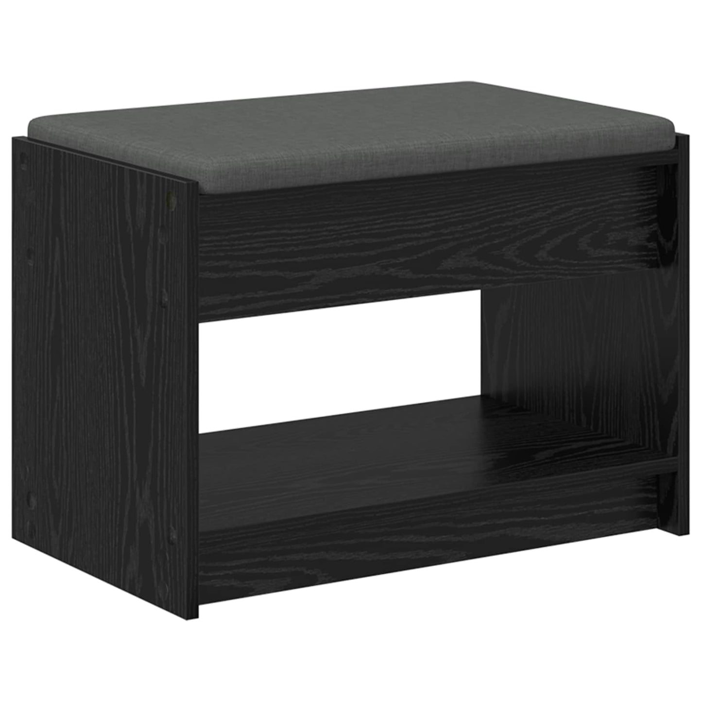 Gangbenk Svart Eik 63 x 38 x 45 cm Konstruert treverk og stoff vidaXL