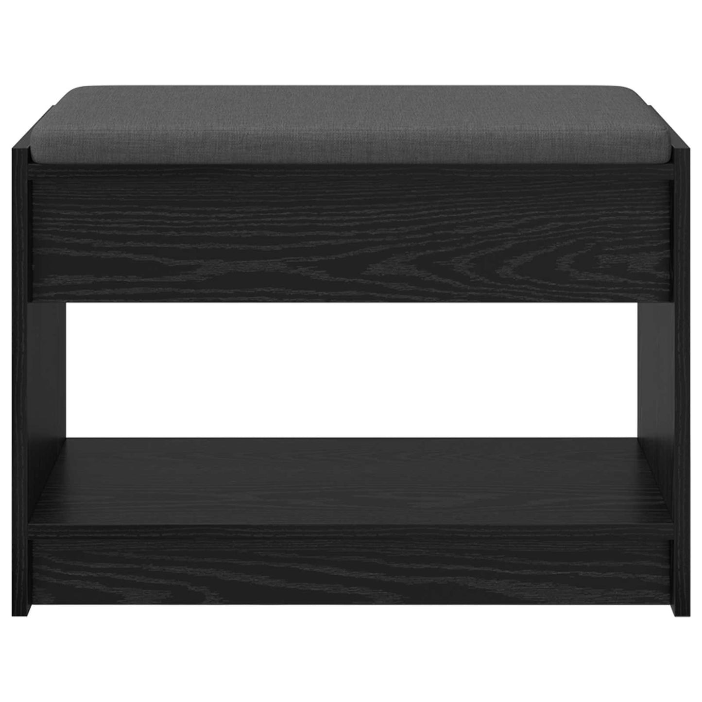 Gangbenk Svart Eik 63 x 38 x 45 cm Konstruert treverk og stoff vidaXL