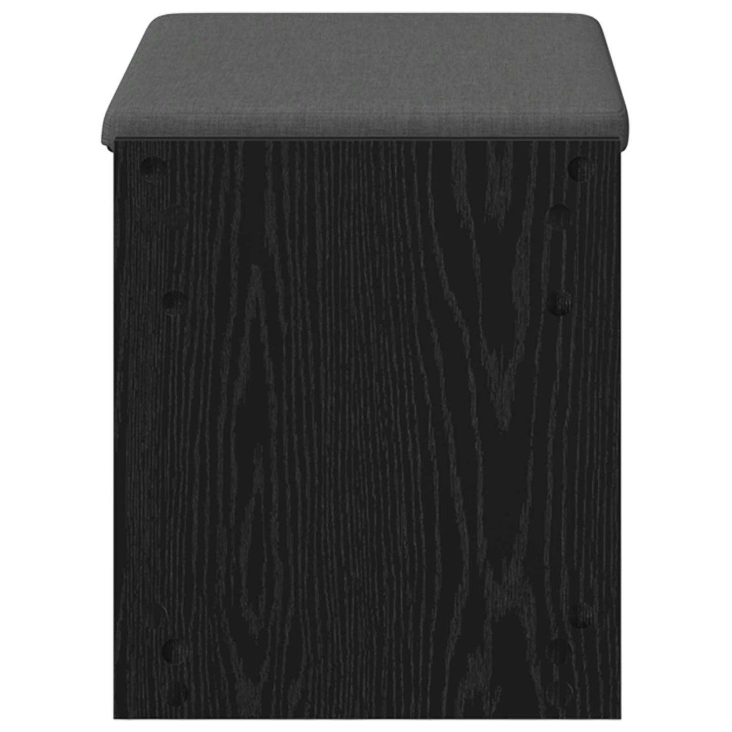 Gangbenk Svart Eik 63 x 38 x 45 cm Konstruert treverk og stoff vidaXL