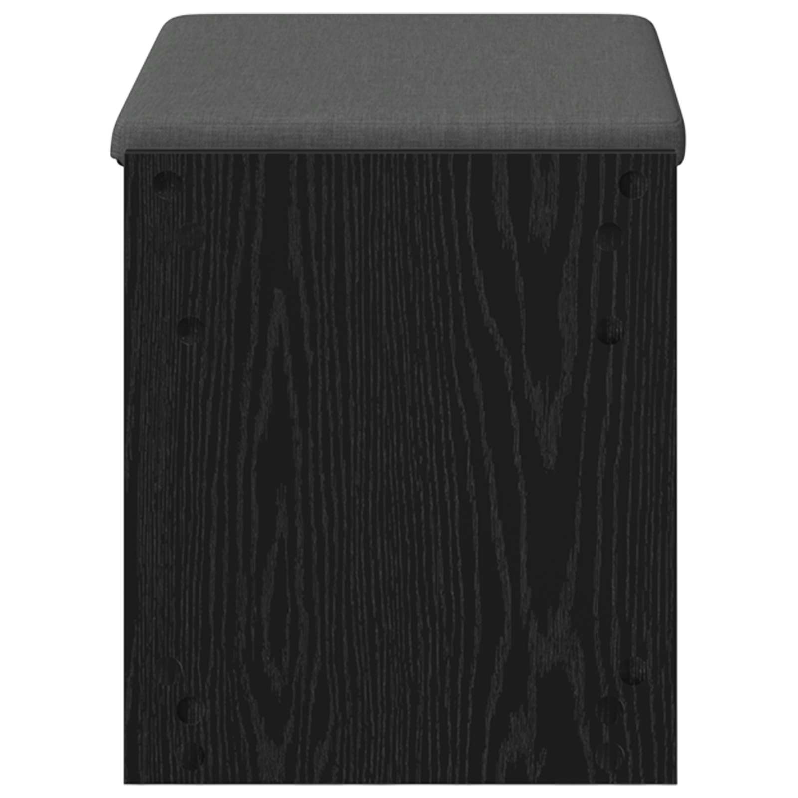 Gangbenk Svart Eik 63 x 38 x 45 cm Konstruert treverk og stoff vidaXL