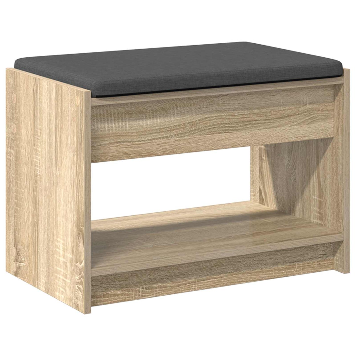 Gangbenk Sonoma eik 63 x 38 x 45 cm Konstruert treverk og stoff vidaXL