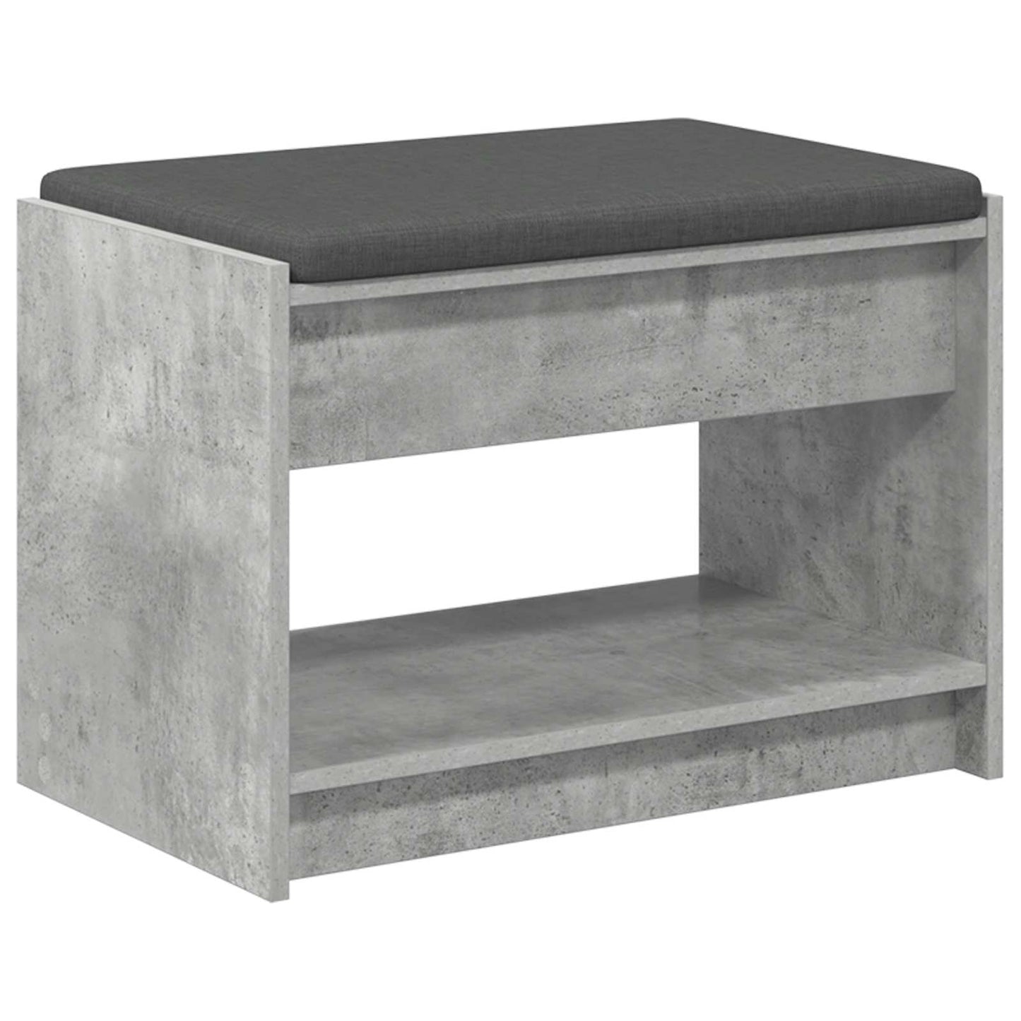 Gangbenk BetongGrå 63 x 38 x 45 cm Konstruert treverk og stoff vidaXL