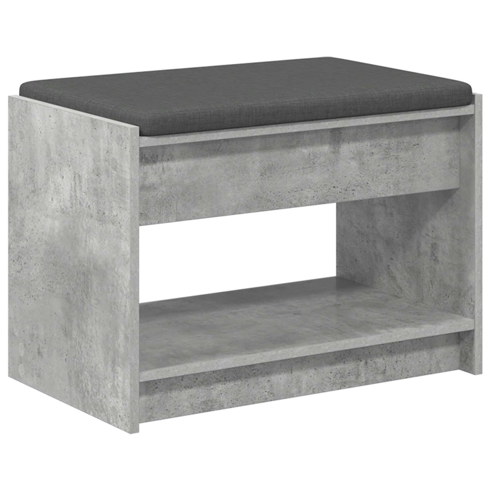 Gangbenk BetongGrå 63 x 38 x 45 cm Konstruert treverk og stoff vidaXL
