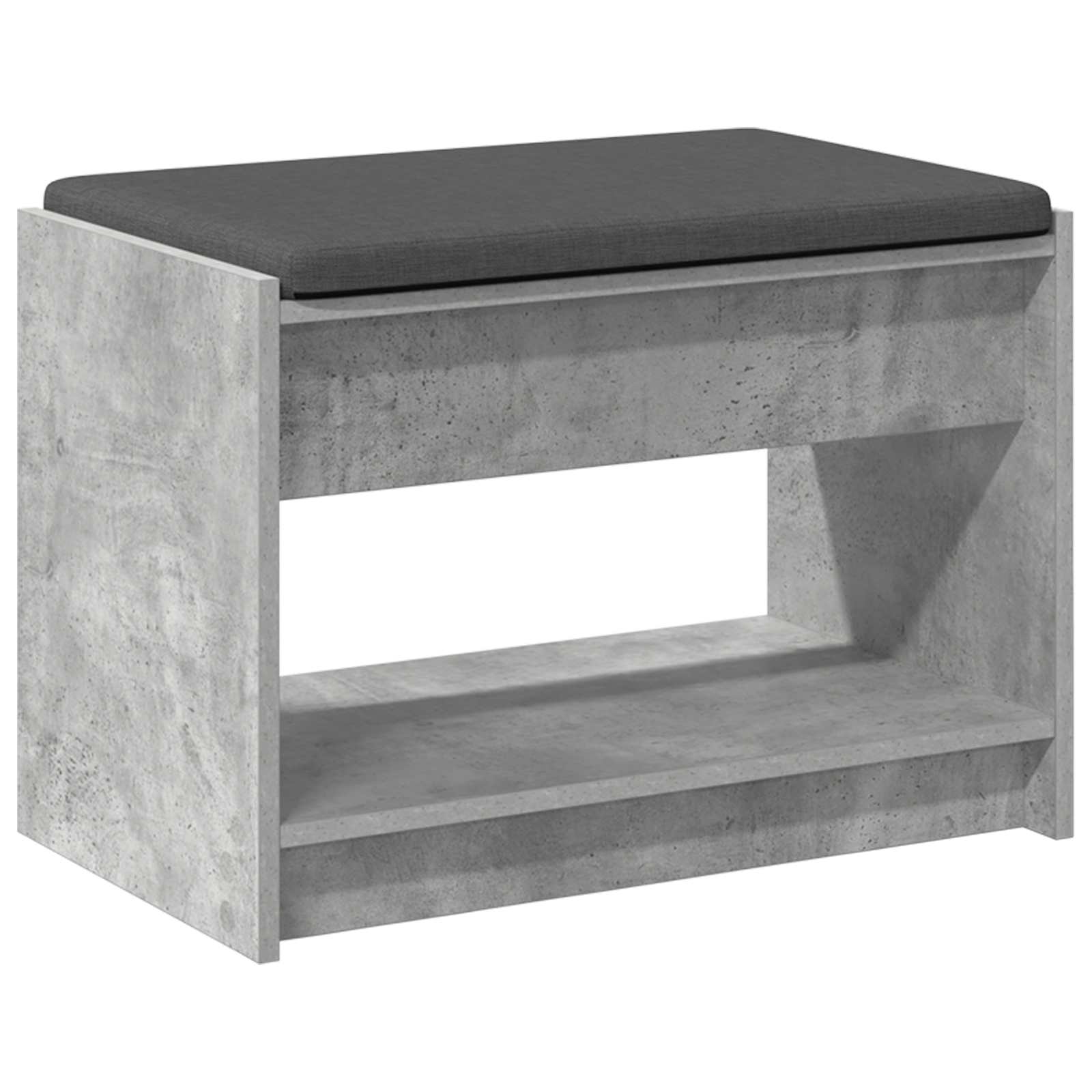 Gangbenk BetongGrå 63 x 38 x 45 cm Konstruert treverk og stoff vidaXL