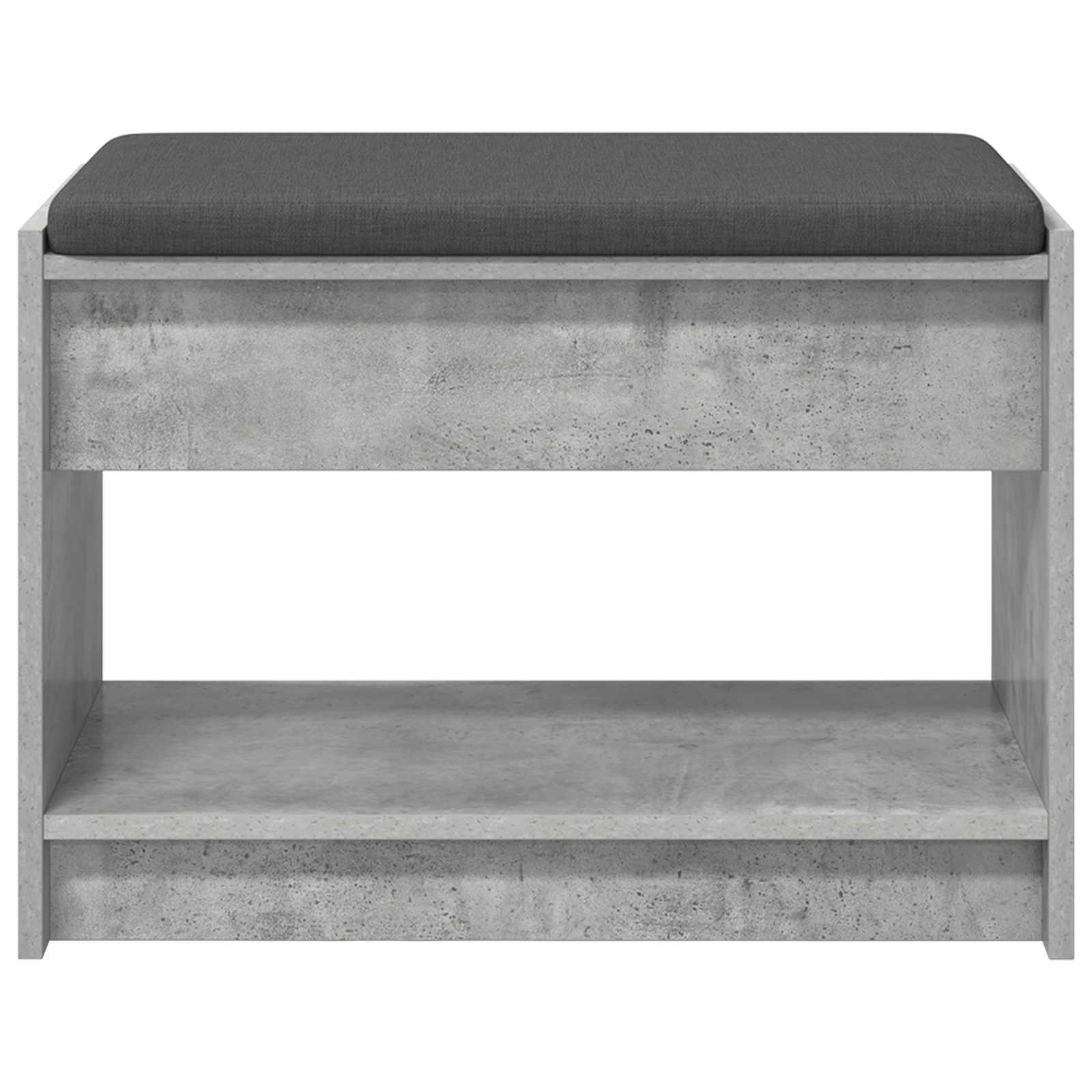 Gangbenk BetongGrå 63 x 38 x 45 cm Konstruert treverk og stoff vidaXL