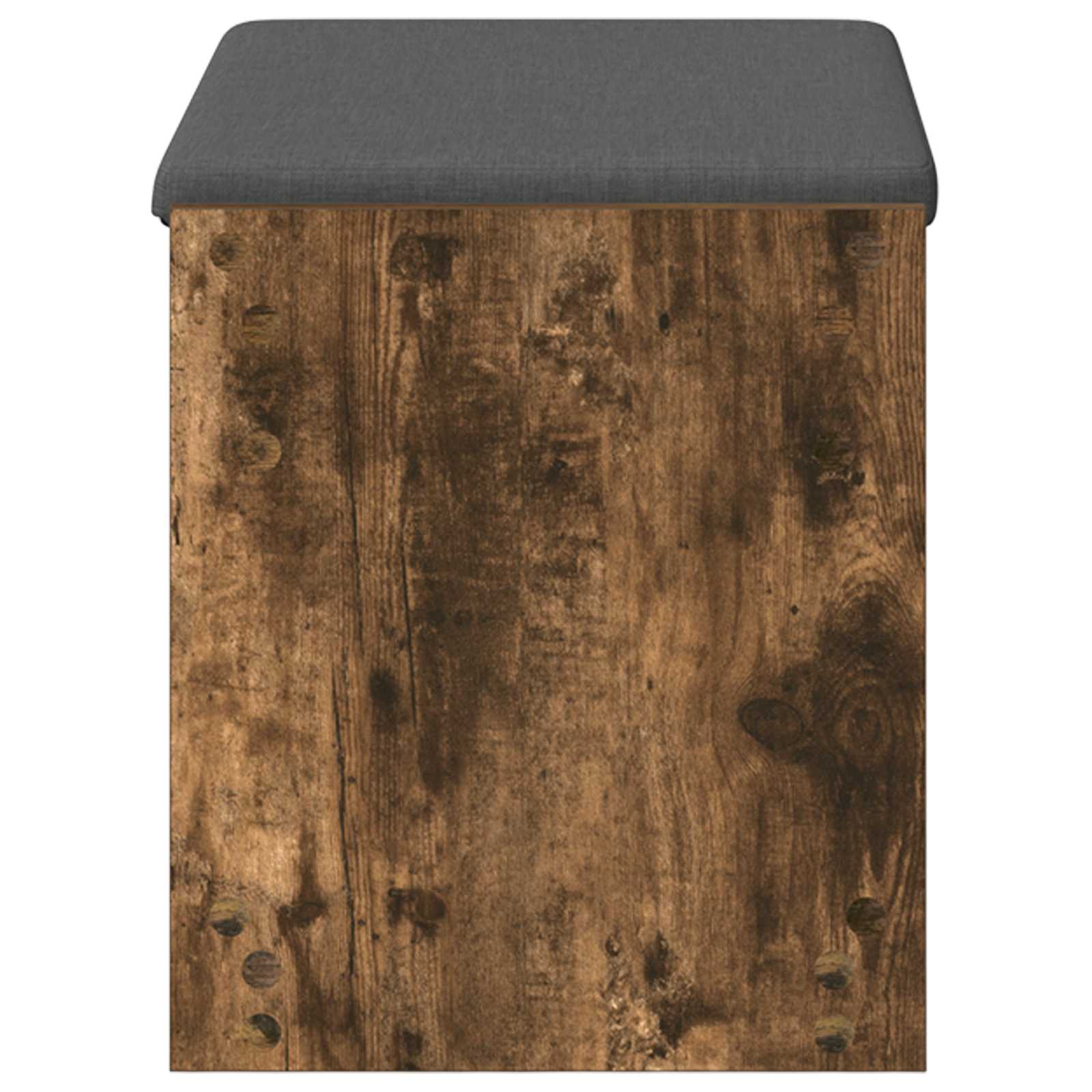 Gangbenk Røkt Eik 63 x 38 x 45 cm Konstruert treverk og stoff vidaXL
